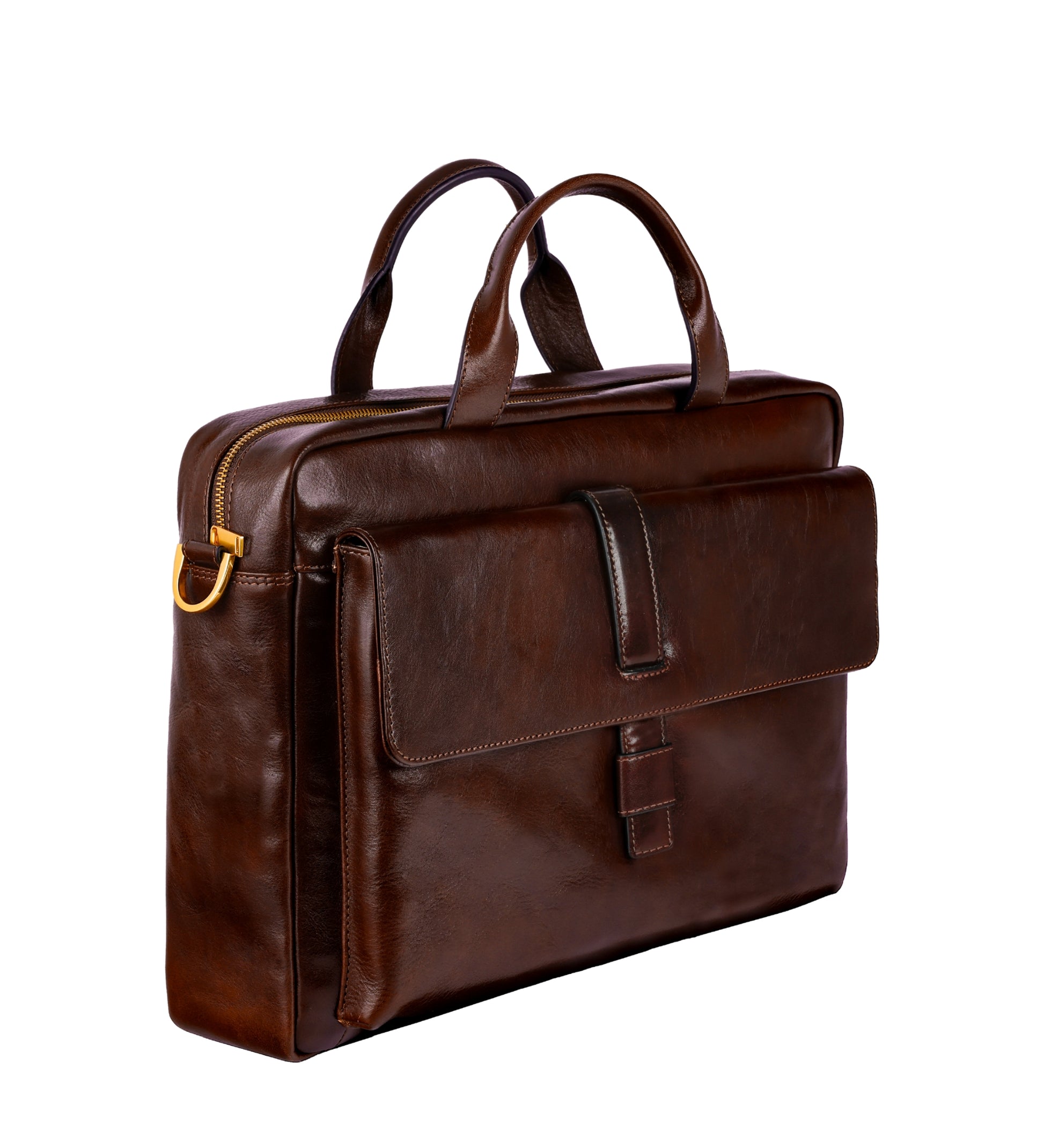 Large Leather Briefcase Laptop Bag - The Chateau