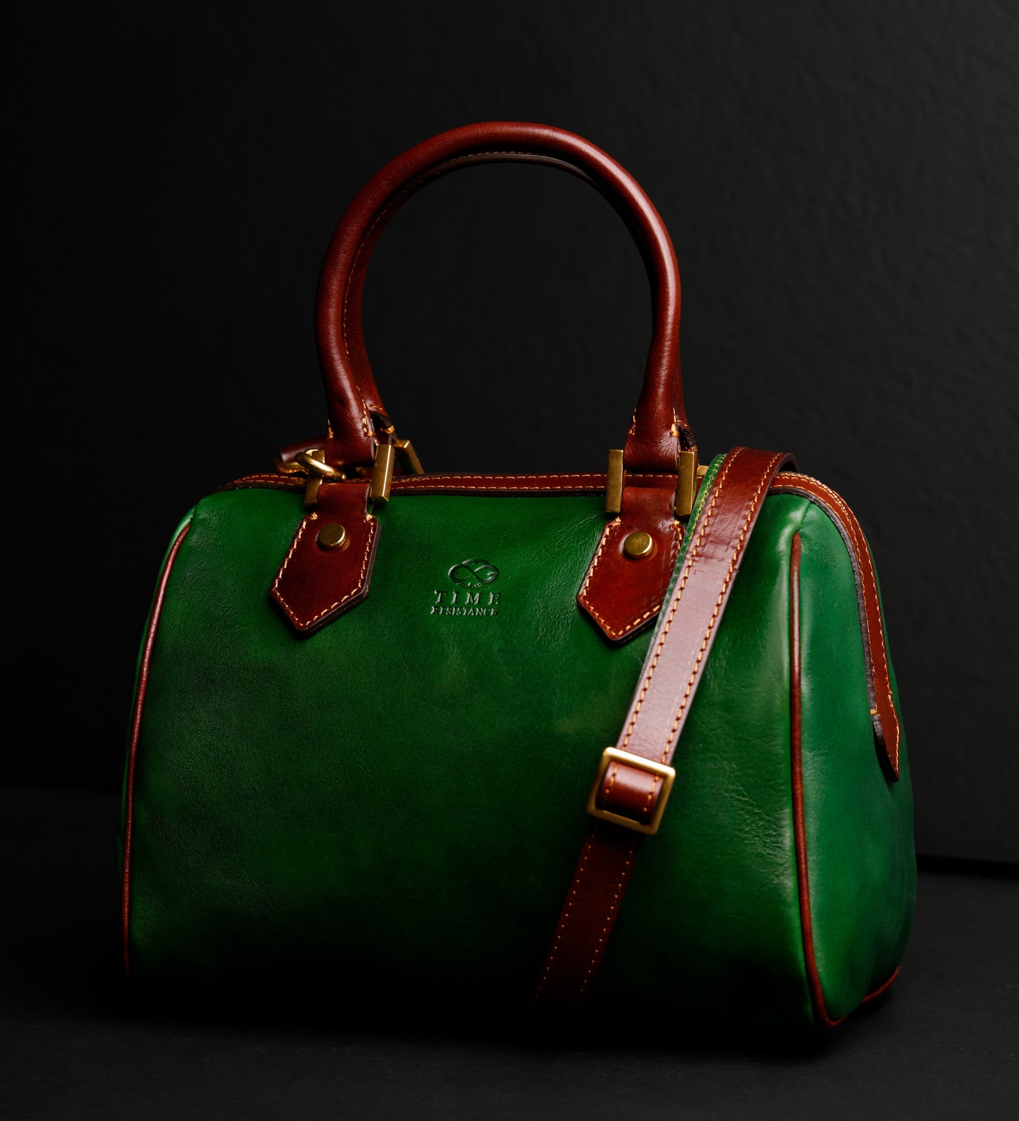 Womens Leather Barrel Bag Handbag - Little Dorrit