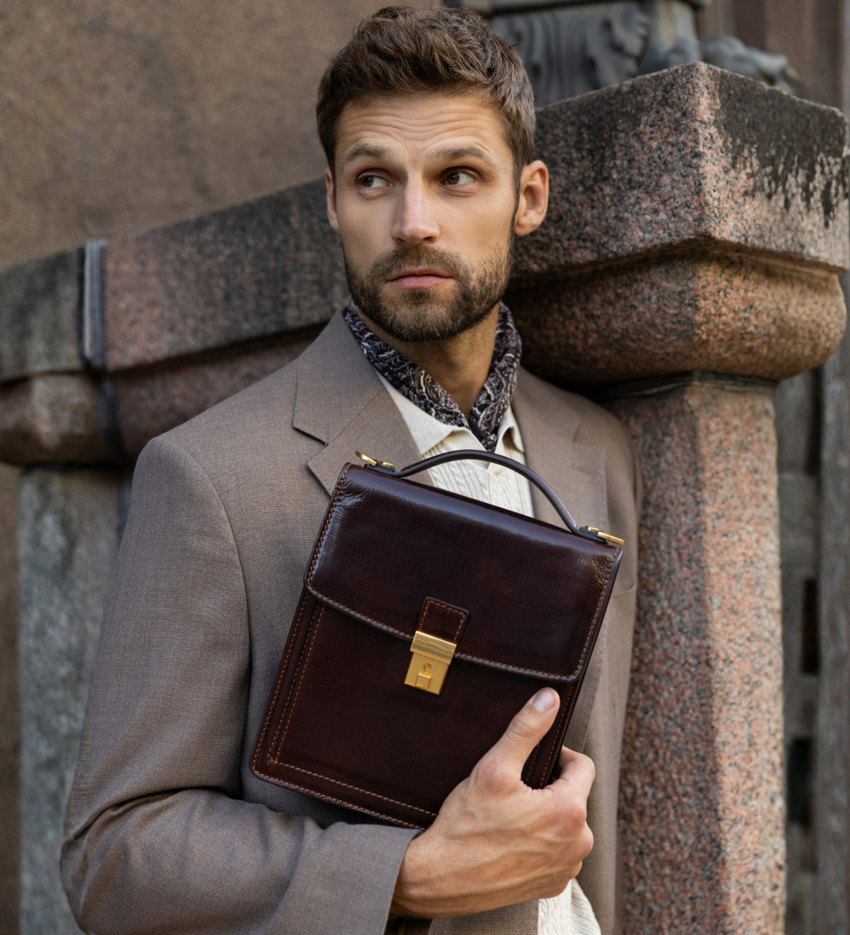 Small Leather Briefcase - Walden