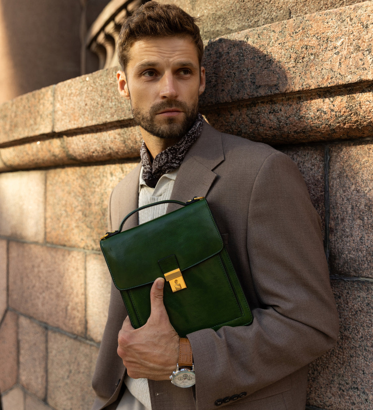 Small Leather Briefcase - Walden