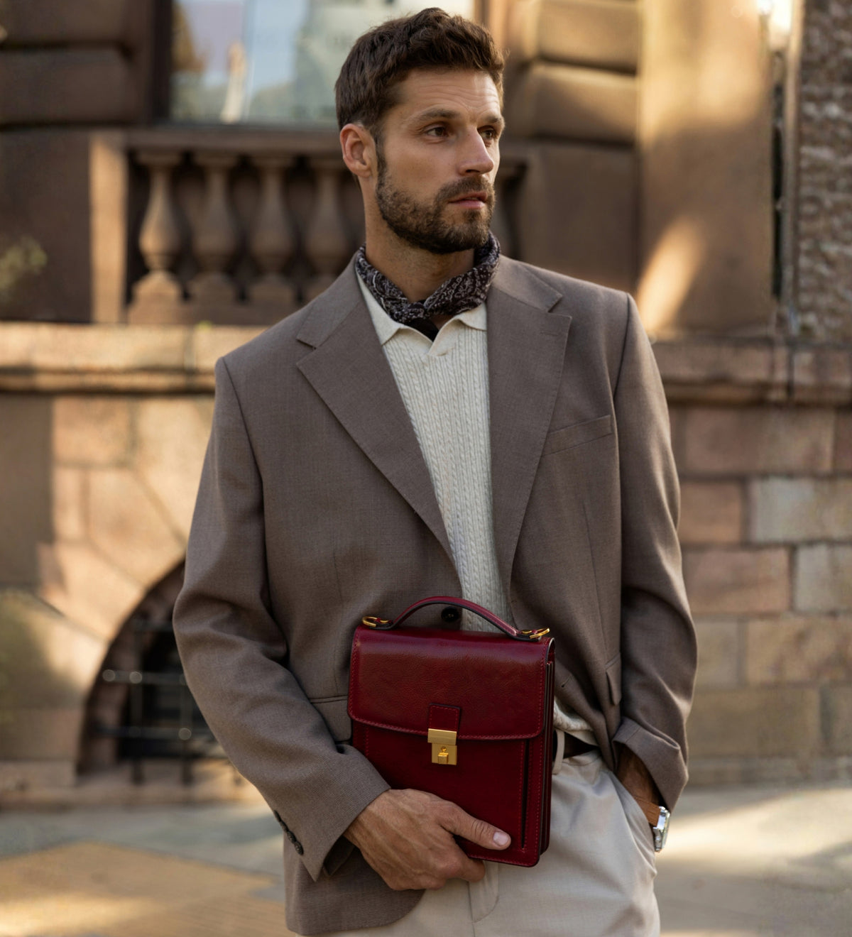 Small Leather Briefcase - Walden