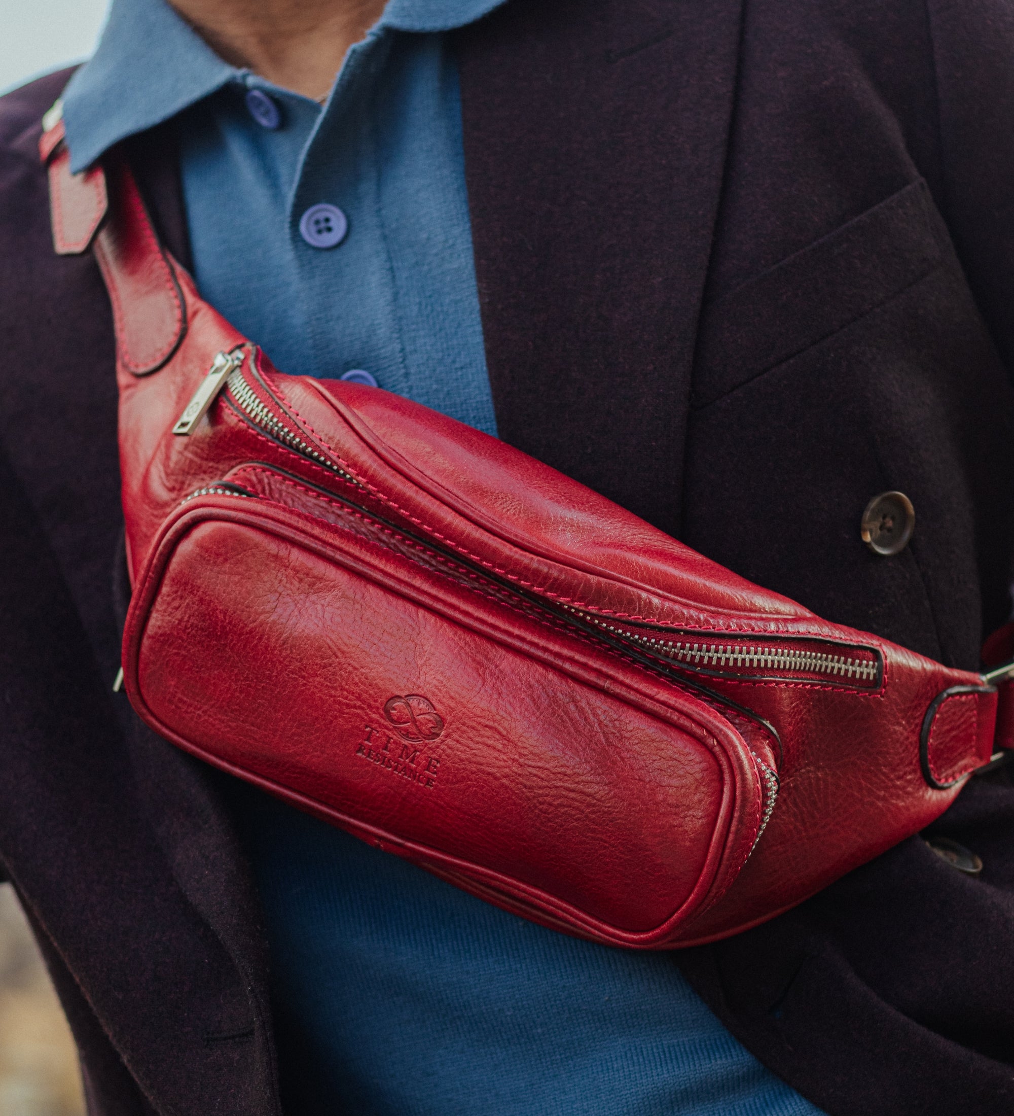 Leather Sling Bag Belly Bag - Independent People