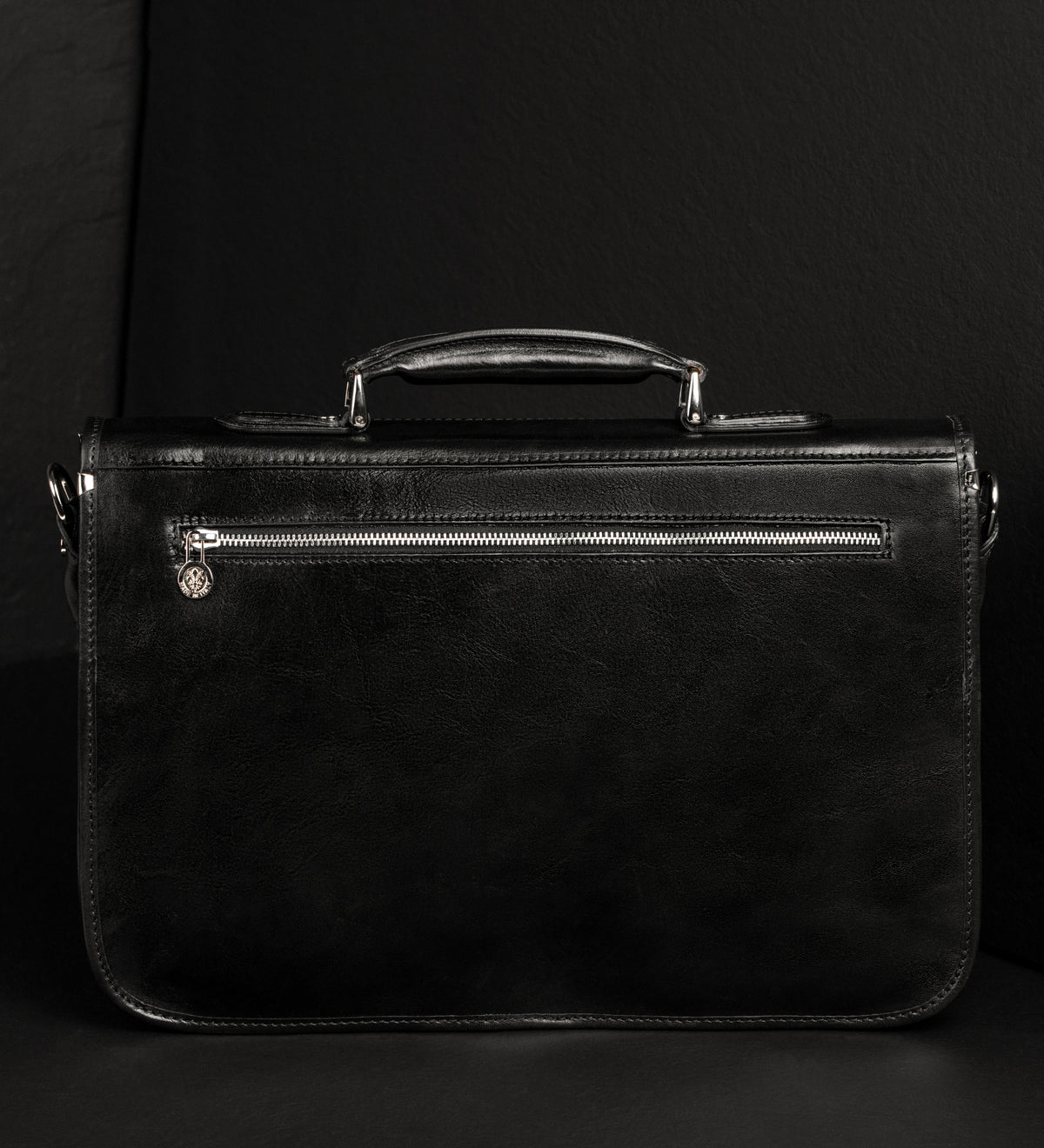 Leather Briefcase Laptop Bag - Illusions