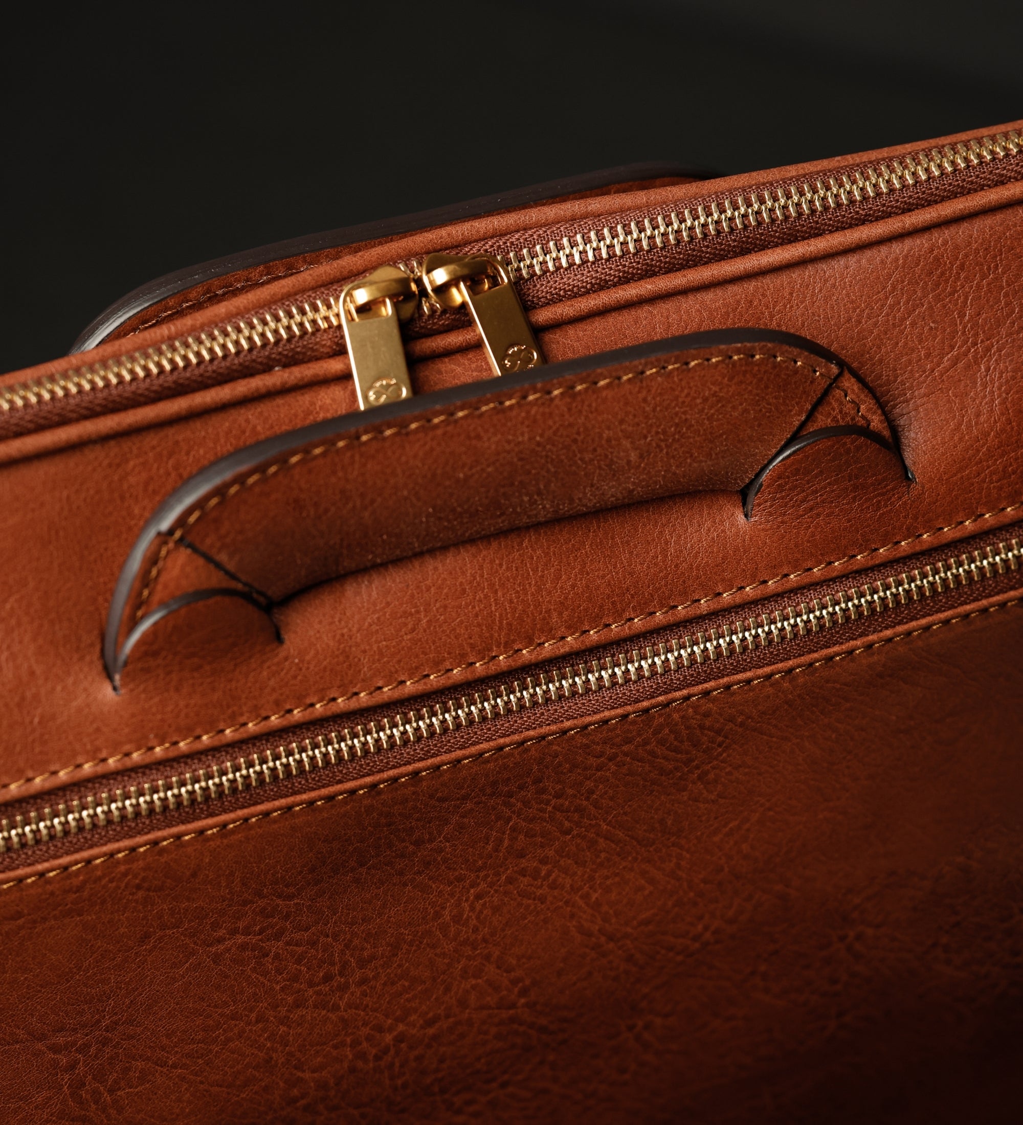 Leather Briefcase Laptop Bag - Brave New World