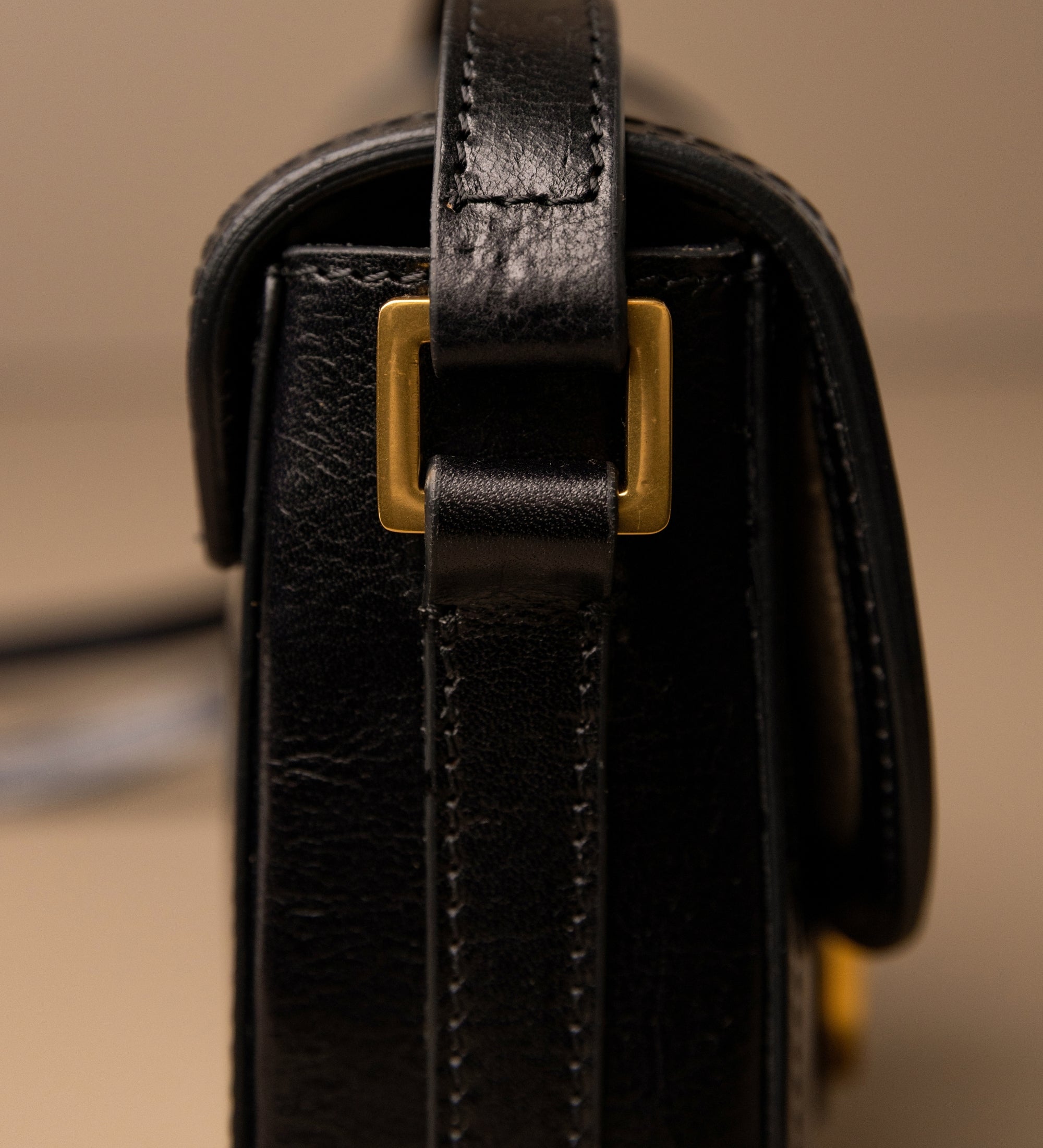 Womens Leather Saddle Bag - Villette