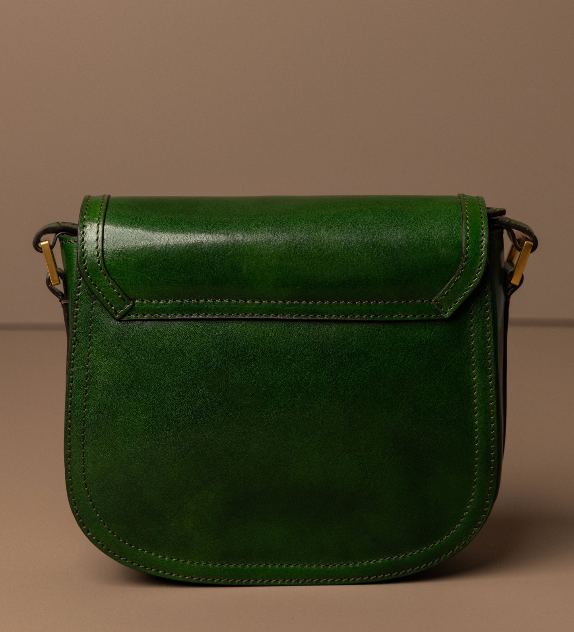Womens Leather Saddle Bag - Villette