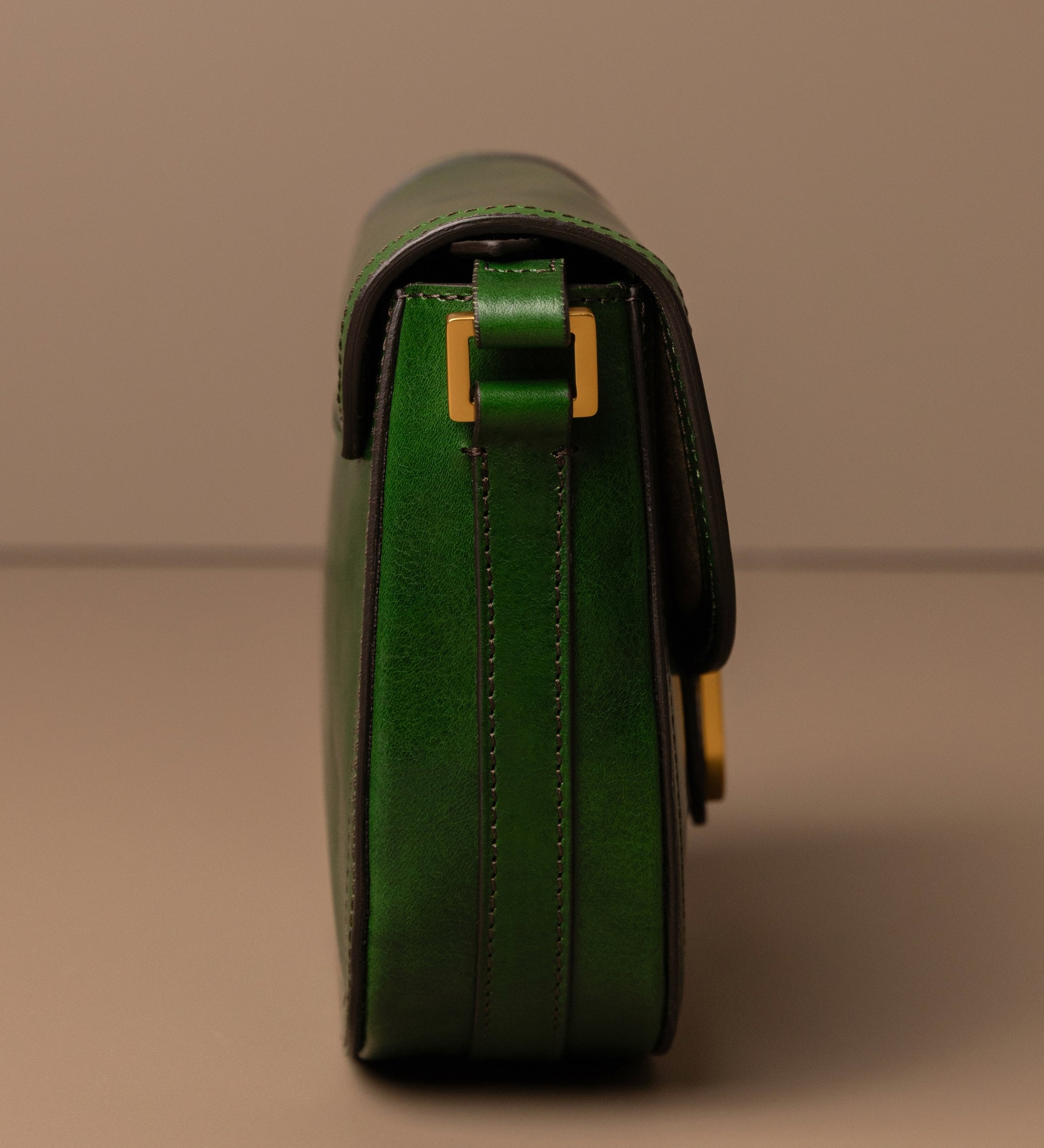 Womens Leather Saddle Bag - Villette