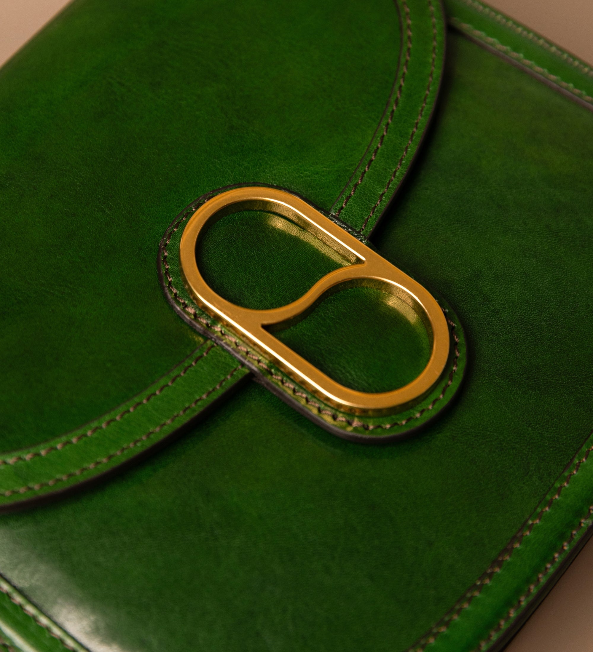 Womens Leather Saddle Bag - Villette