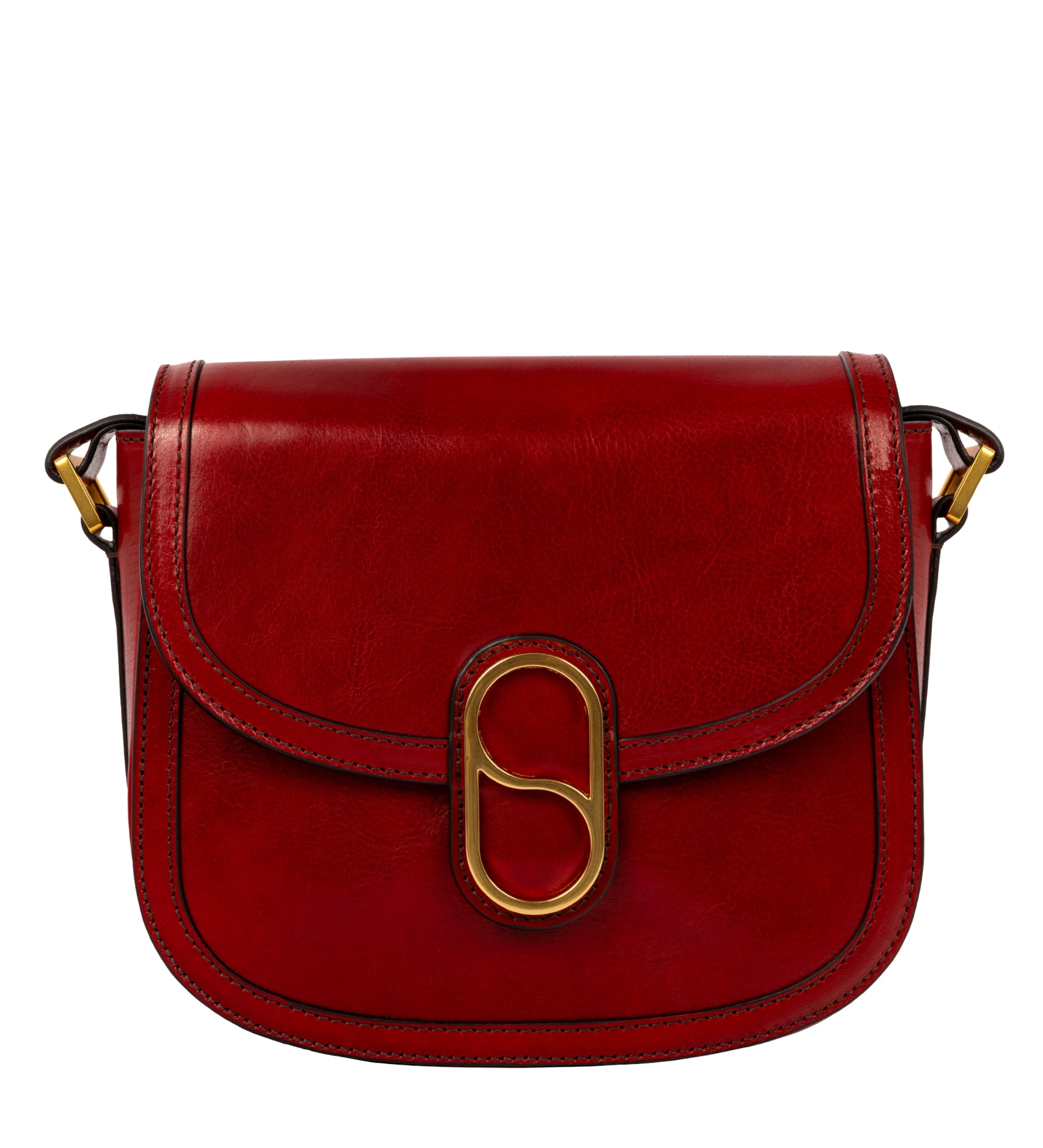 Womens Leather Saddle Bag - Villette