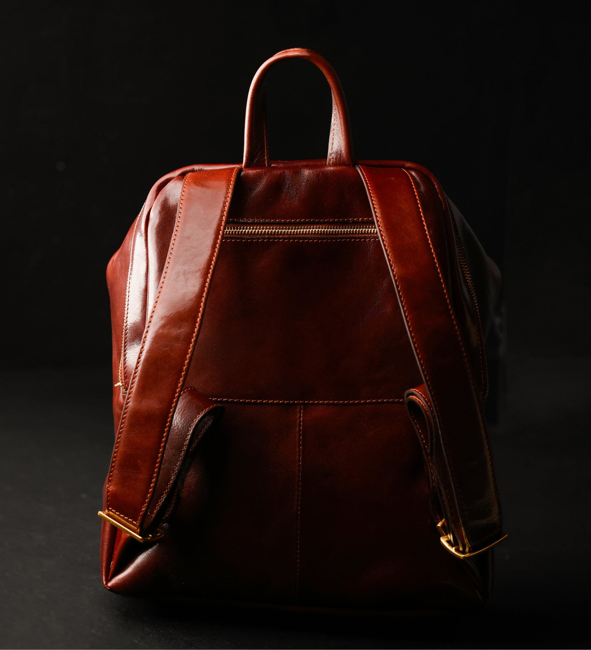 Leather Backpack - A Bend in the River