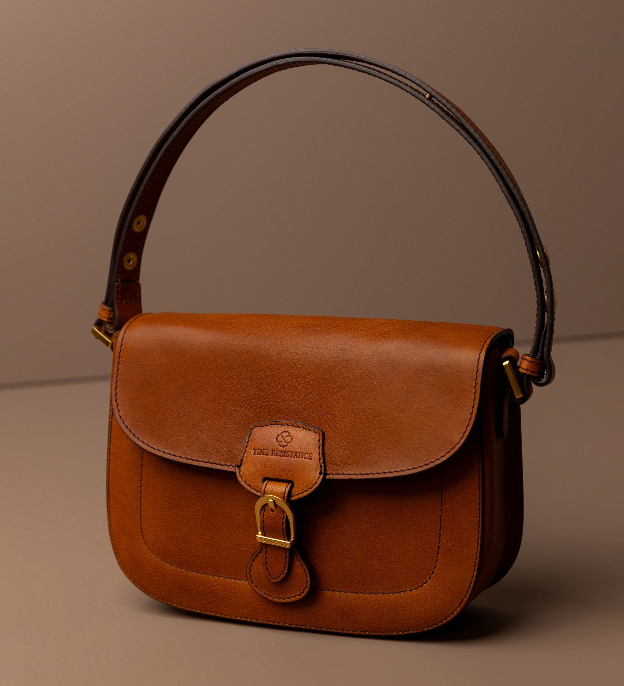 Womens Leather Saddle Bag - Romola