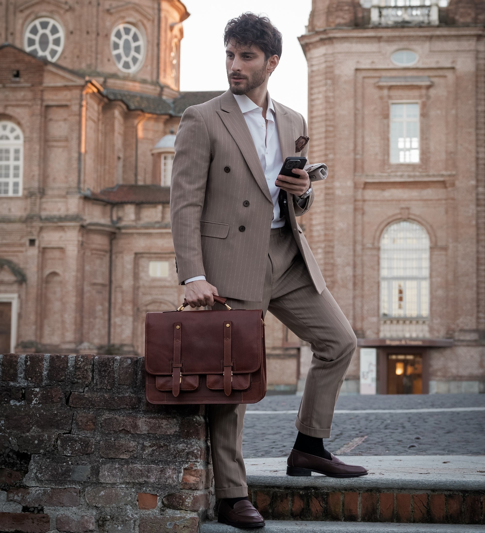 Leather Briefcase Backpack - A Midsummer Night's Dream