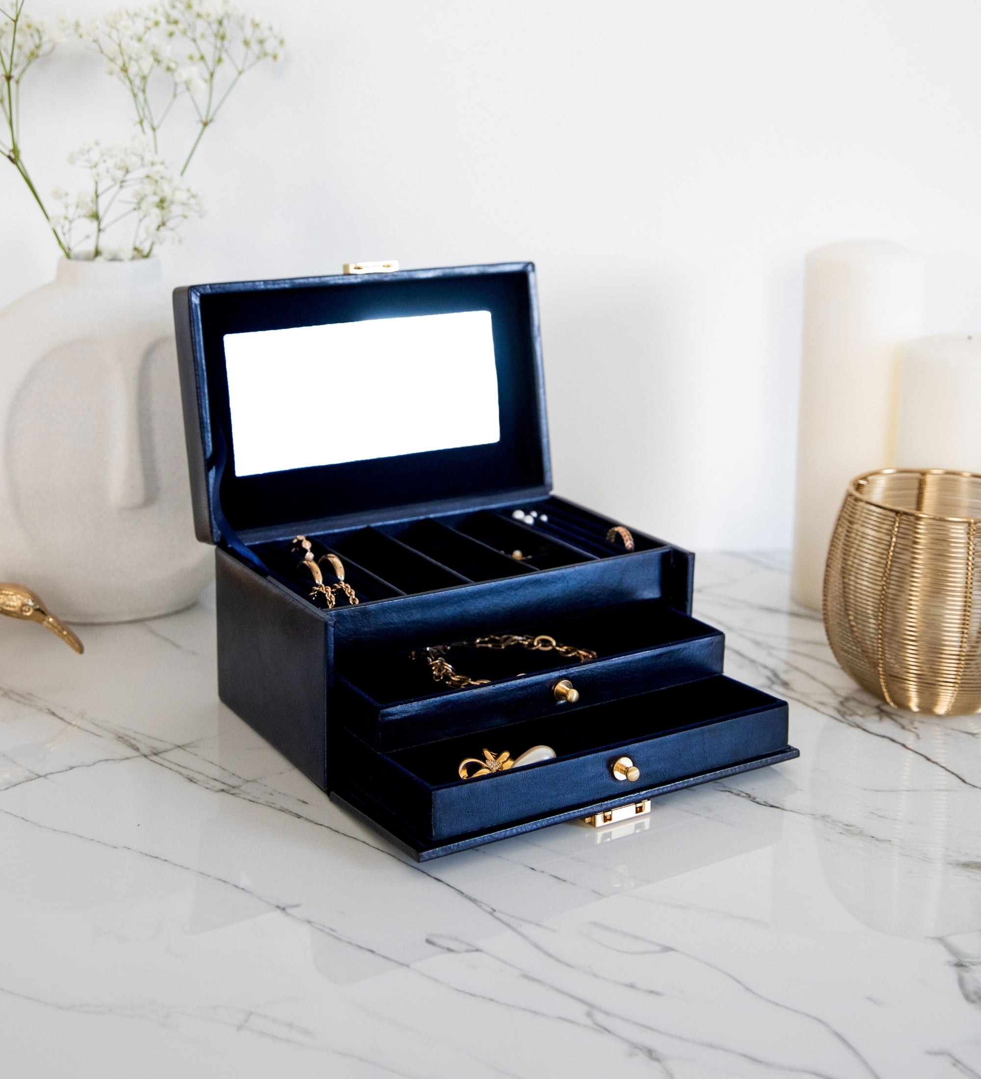 Leather Jewelry Box for Women - Beloved