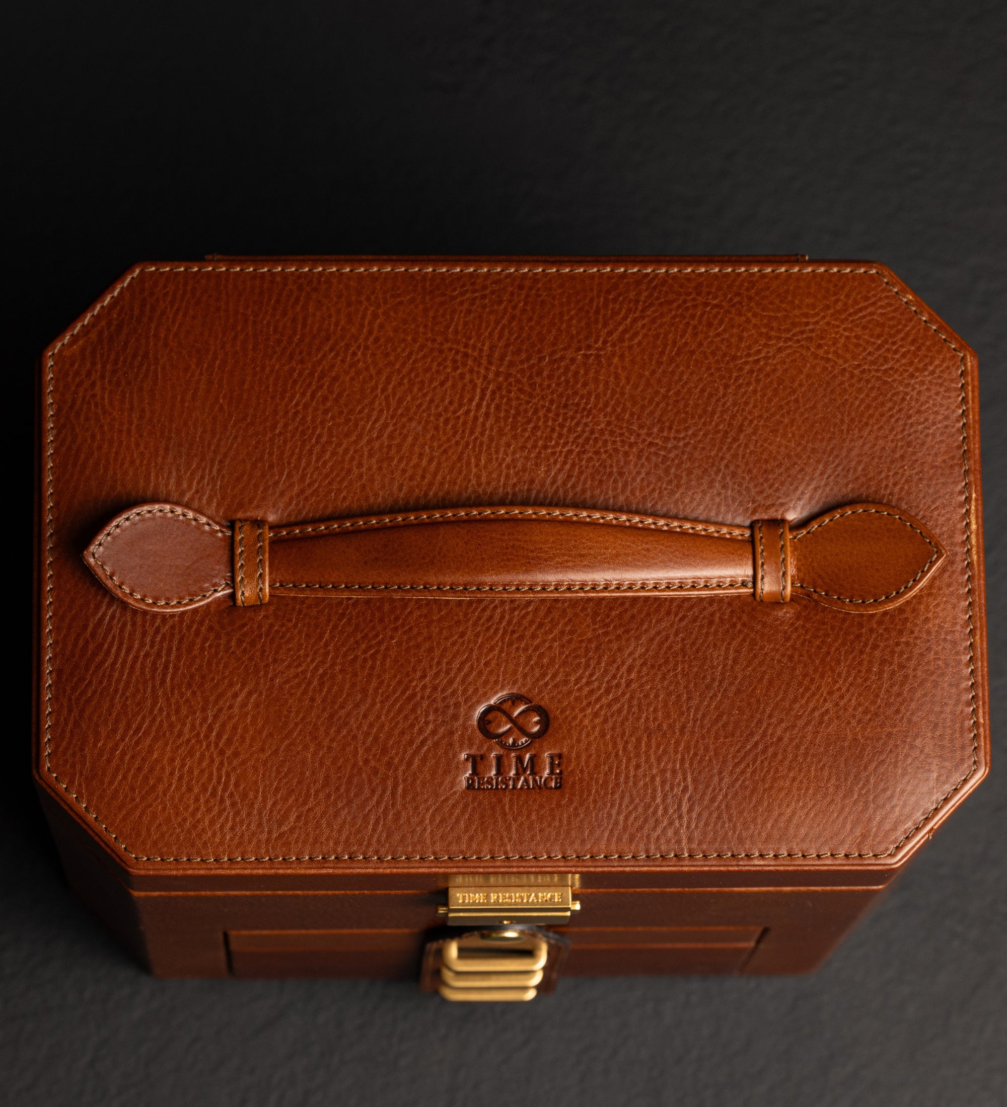 Large Leather Jewelry Box for Women - A Handful of Dust