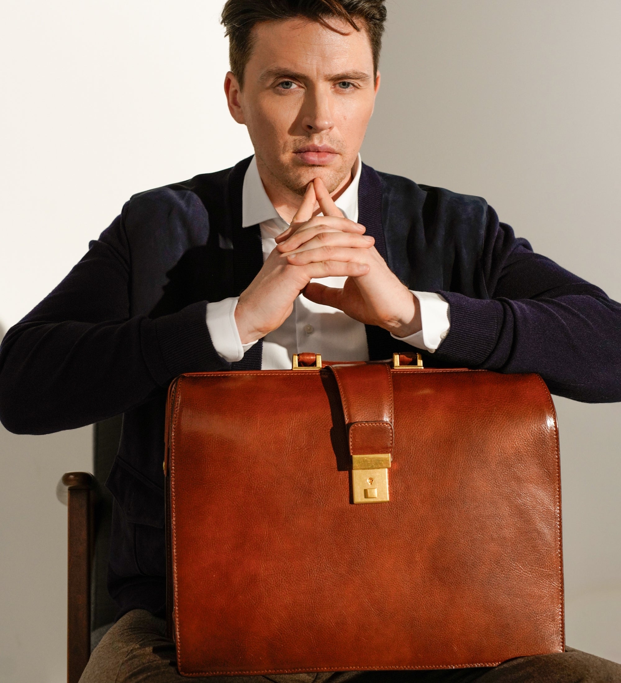 Large Leather Briefcase - The Firm