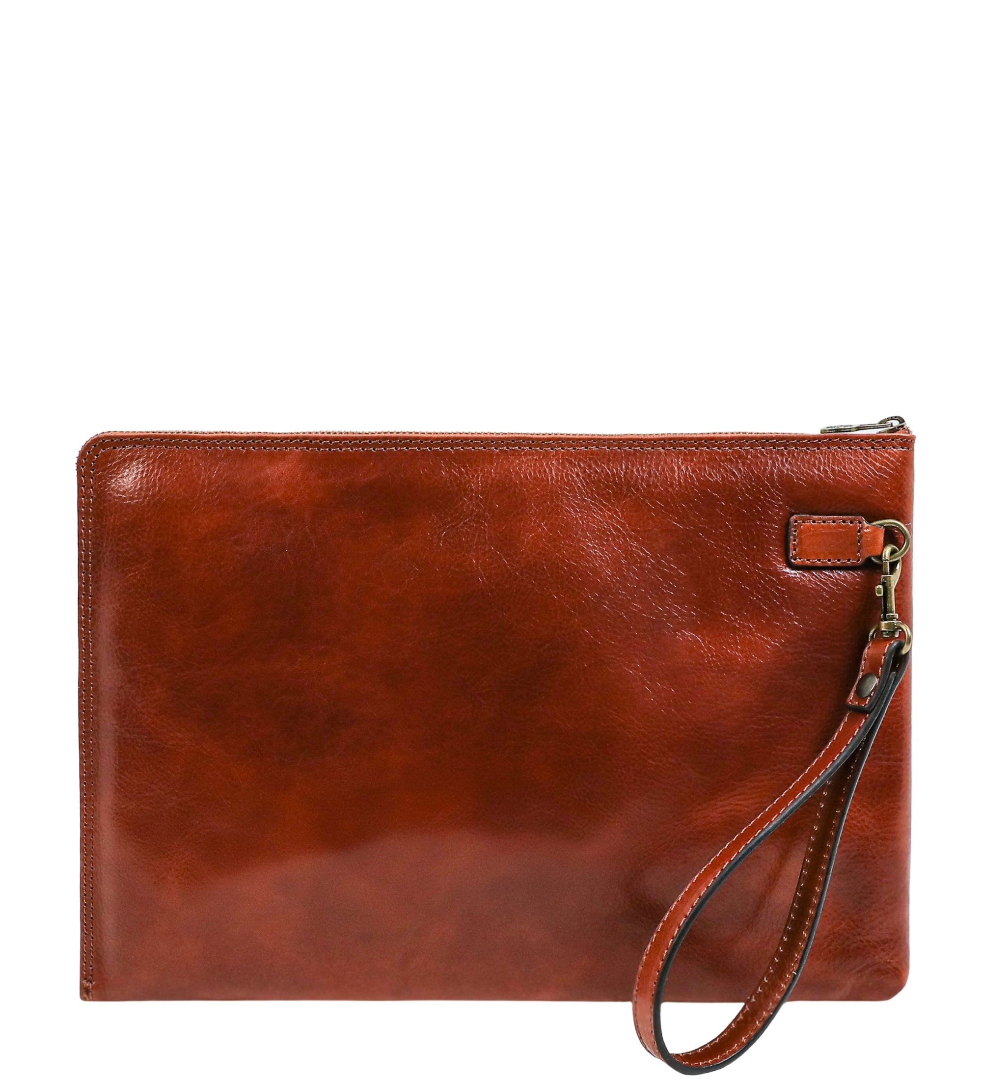 Large Leather Mens Clutch Purse - The Brothers Karamazov