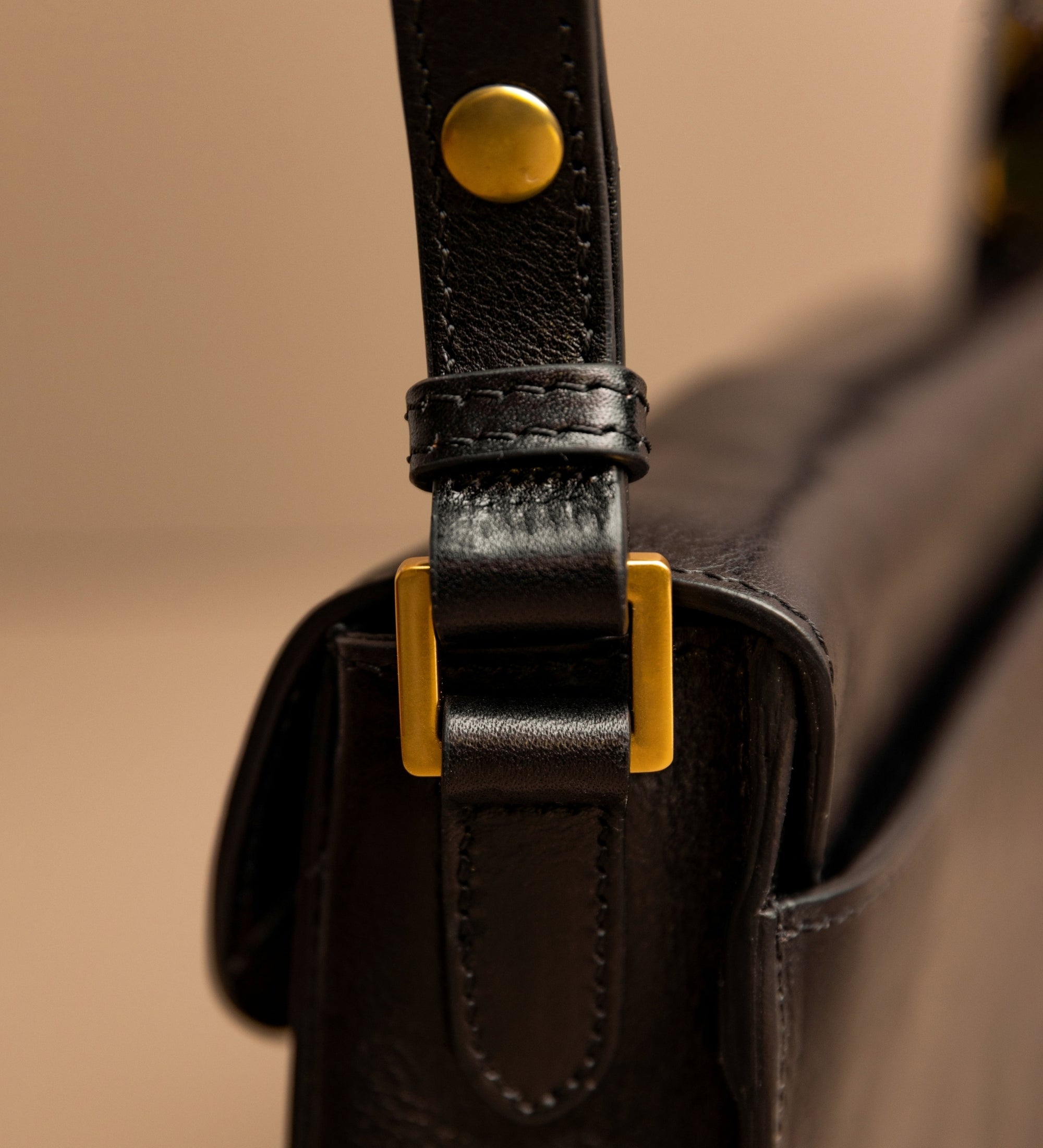 Womens Leather Saddle Bag - Romola