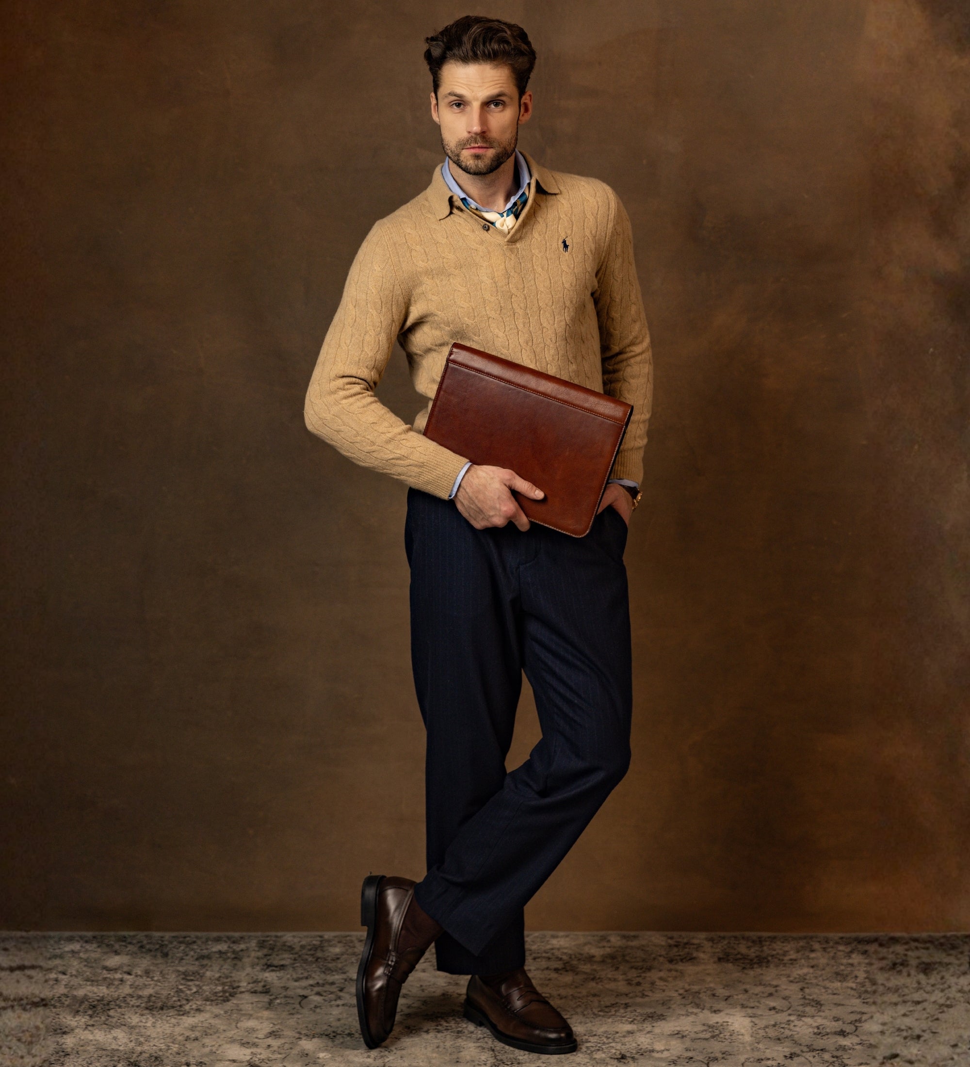 Leather A4 Documents Folder Organizer - Candide