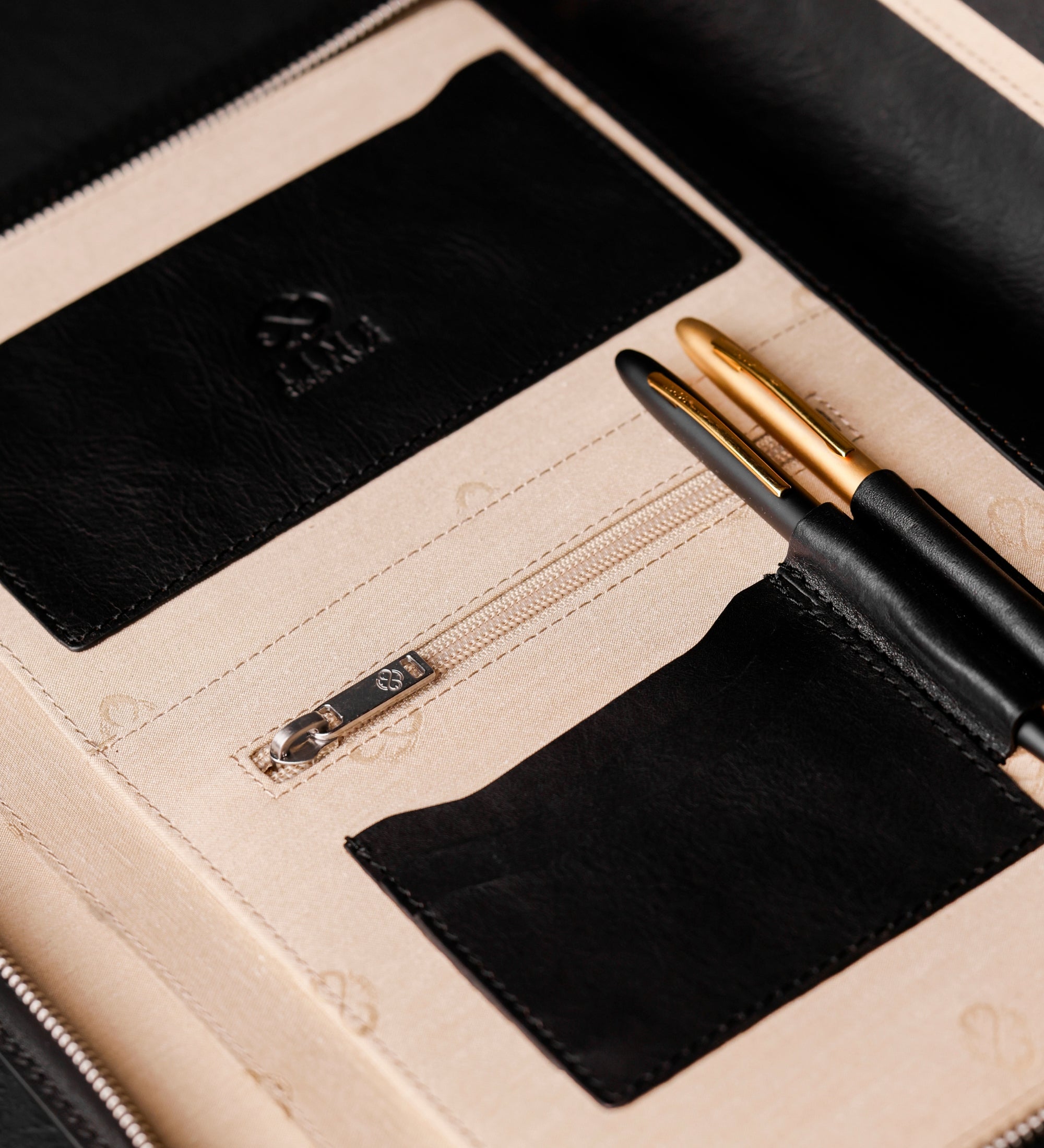 Womens Leather A4 Documents Folder Organizer - Candide