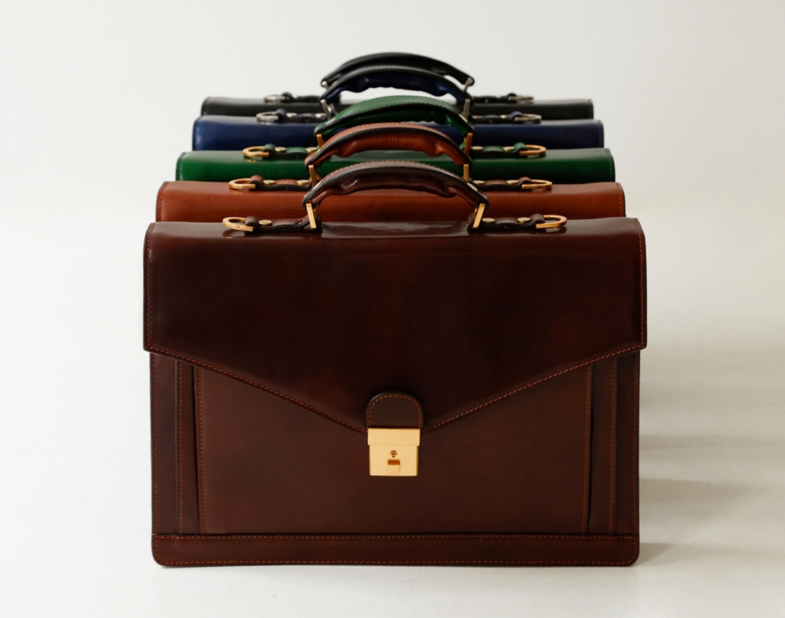 Classic design leather briefcase