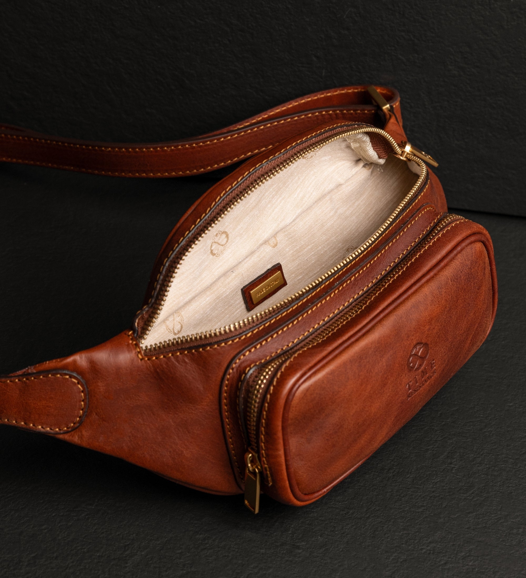 Leather Sling Bag Belly Bag - Independent People