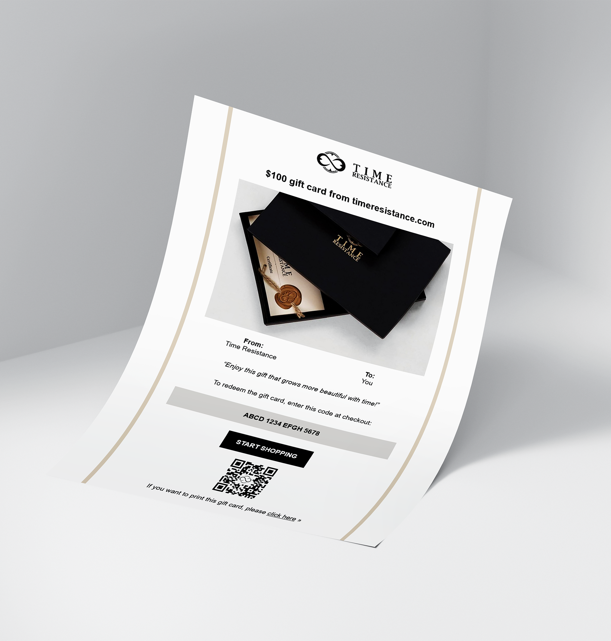 E-Gift Card - au.timeresistance.com