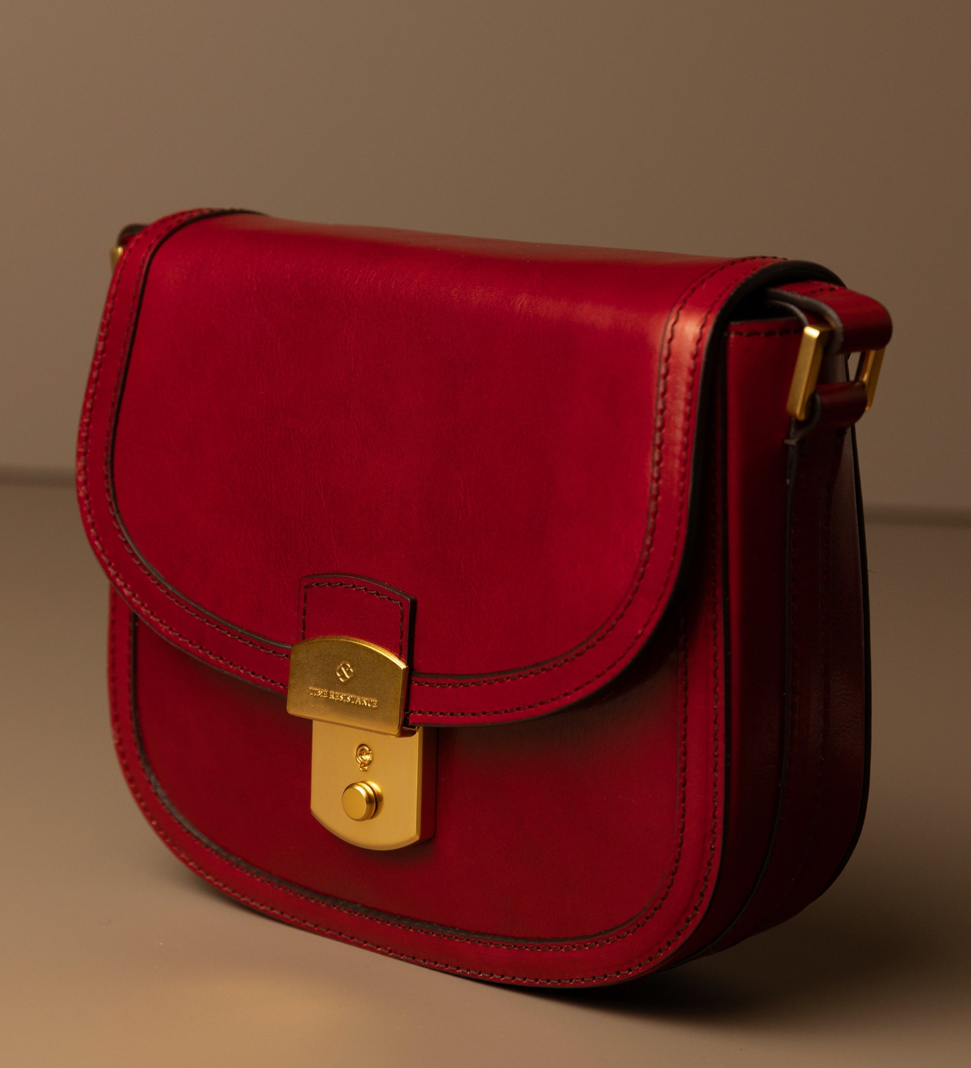 Womens Leather Saddle Bag - Secrets
