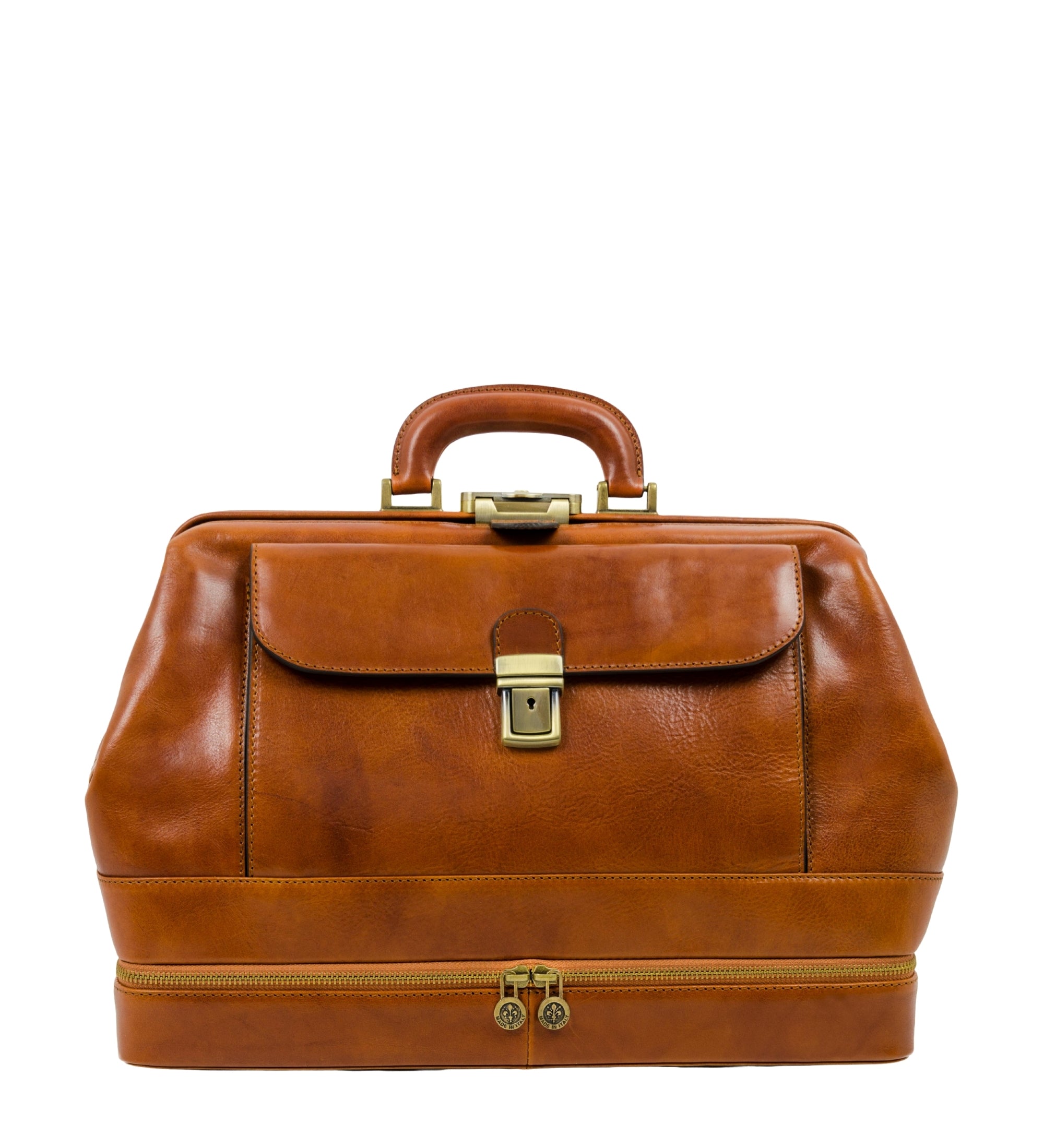 Large Italian Leather Doctor Bag - The Master and Margarita