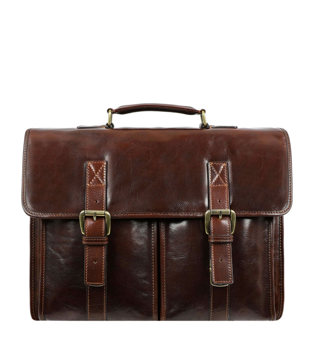 Leather Briefcase Satchel Bag - The Time Machine – au.timeresistance.com