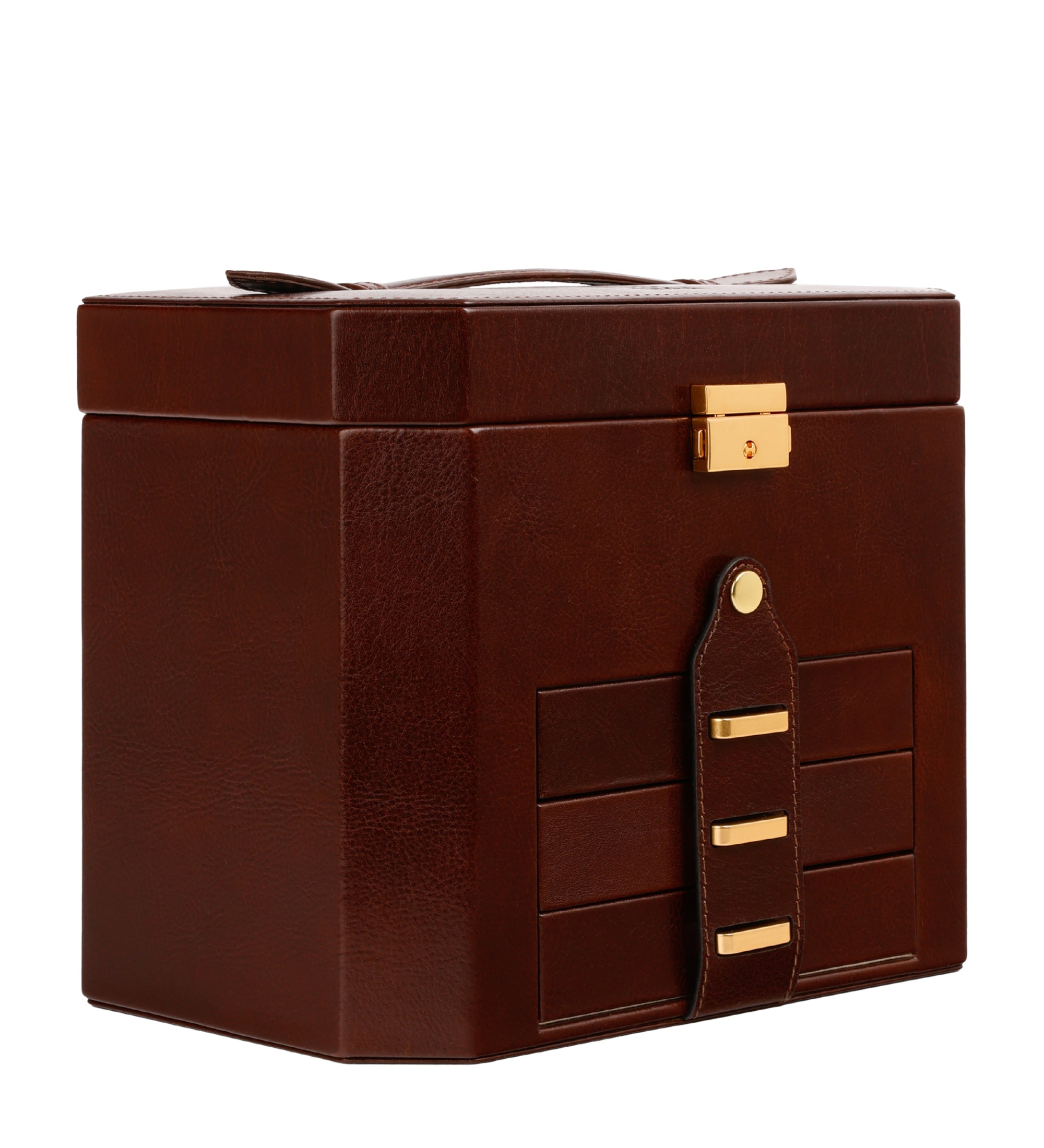 Large Leather Jewelry Box for Women - A Handful of Dust