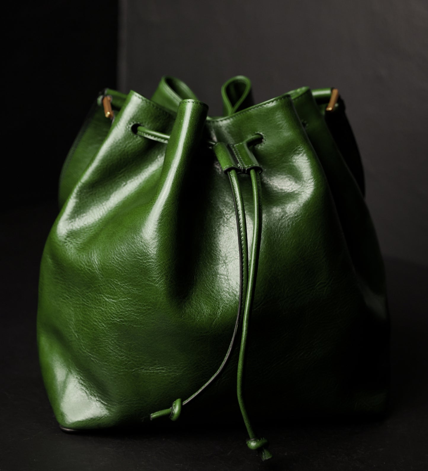 Leather Bucket Bag for Women - Sybil