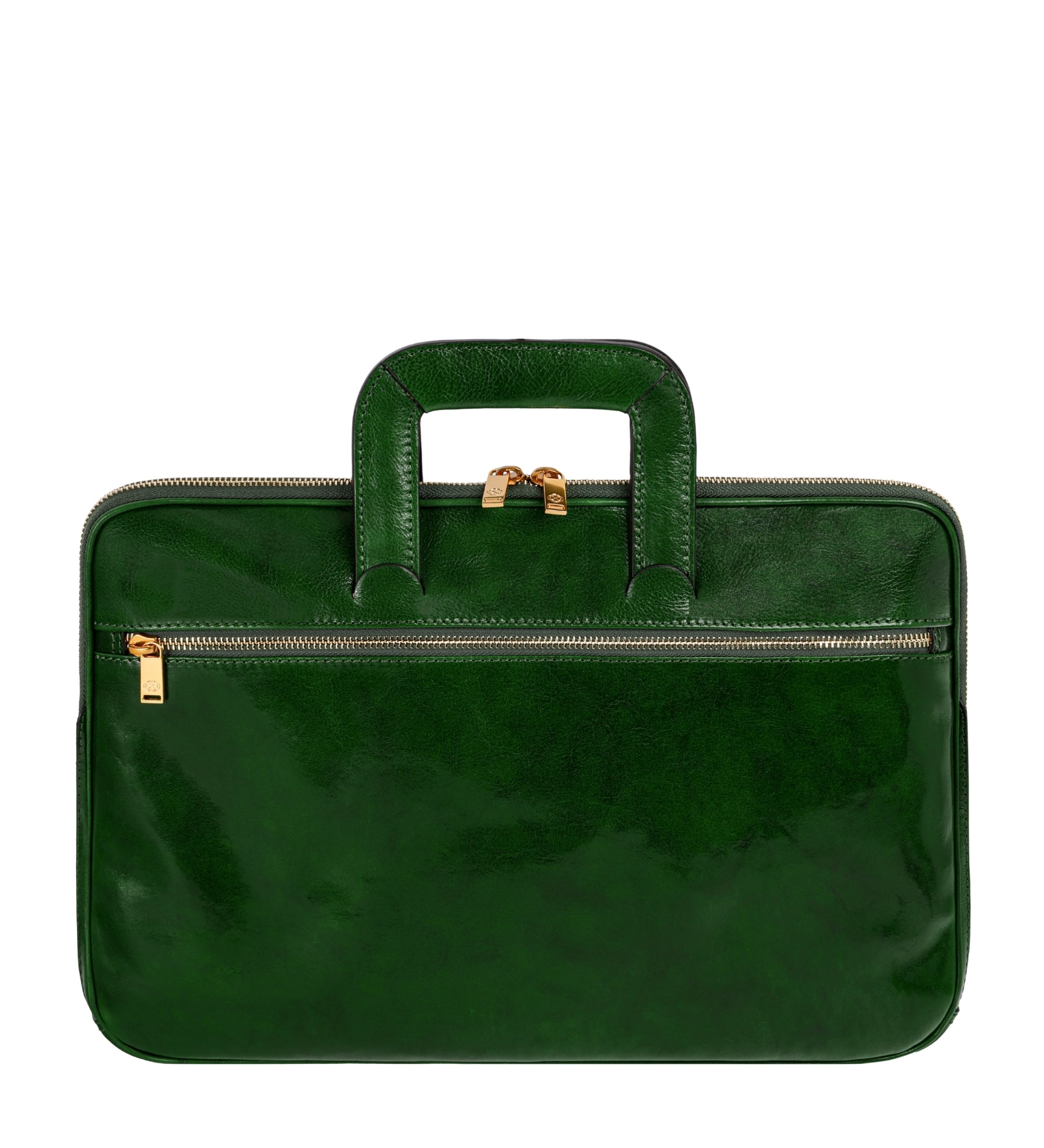 Leather Briefcase Laptop Bag - Brave New World