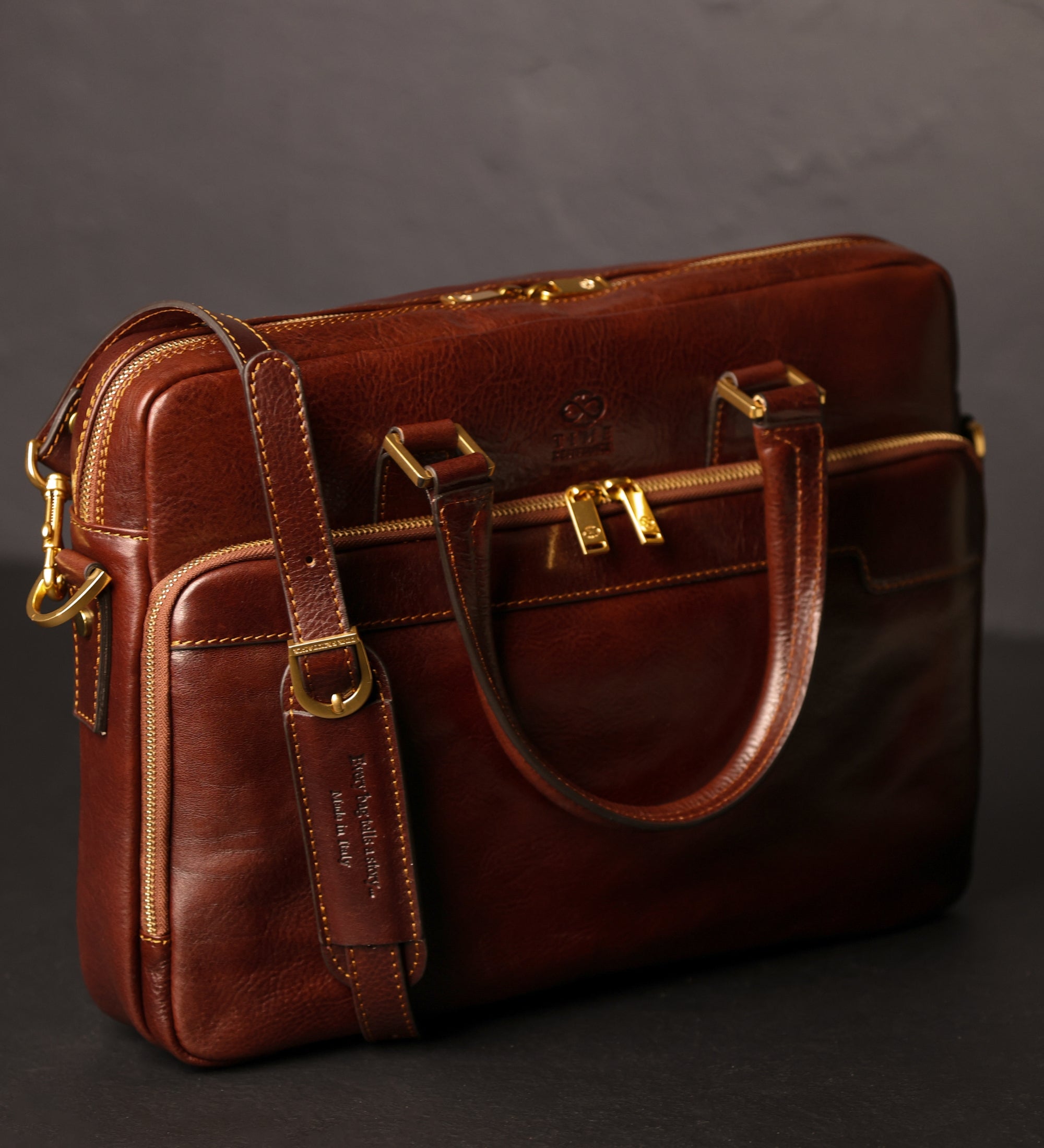 Womens Leather Briefcase Laptop Bag - Orlando