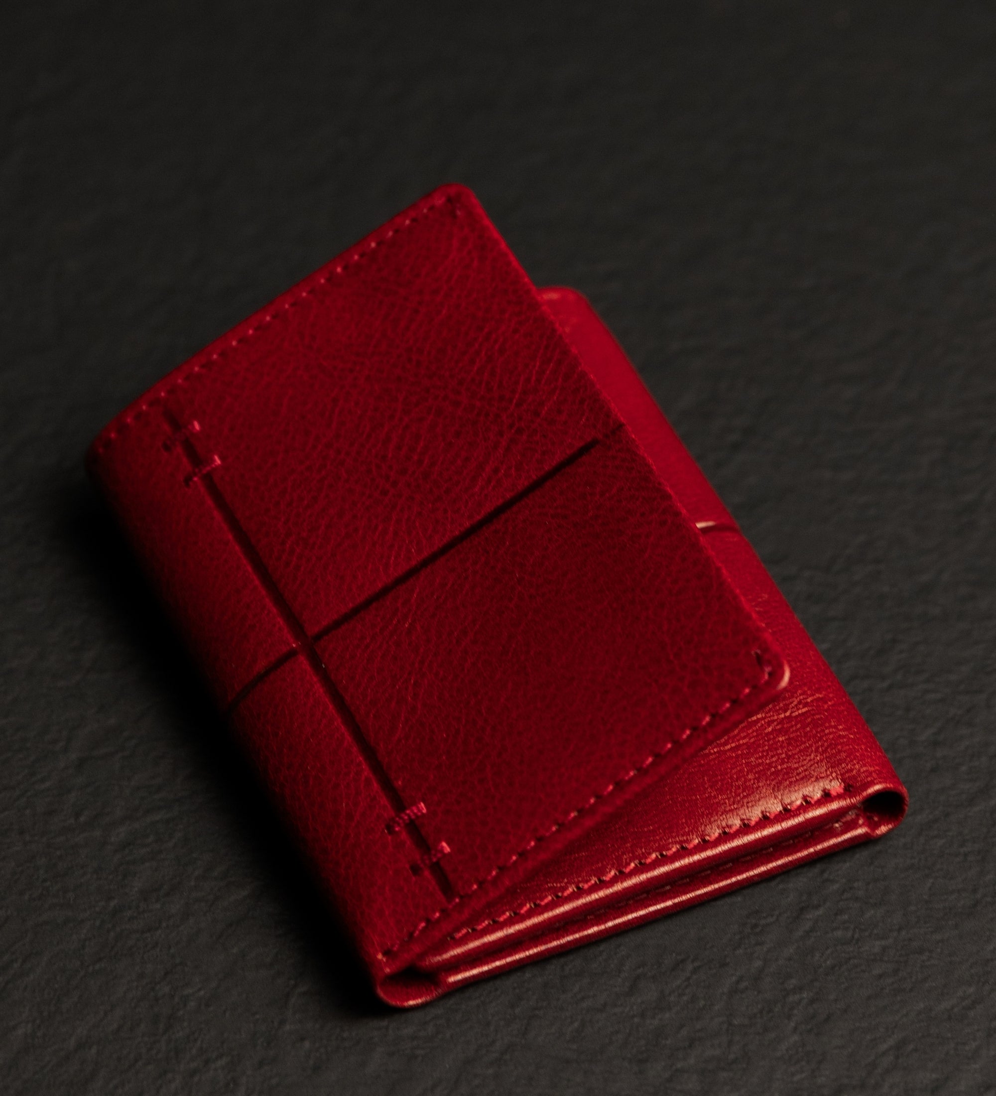 Leather Trifold Wallet - Red Harvest