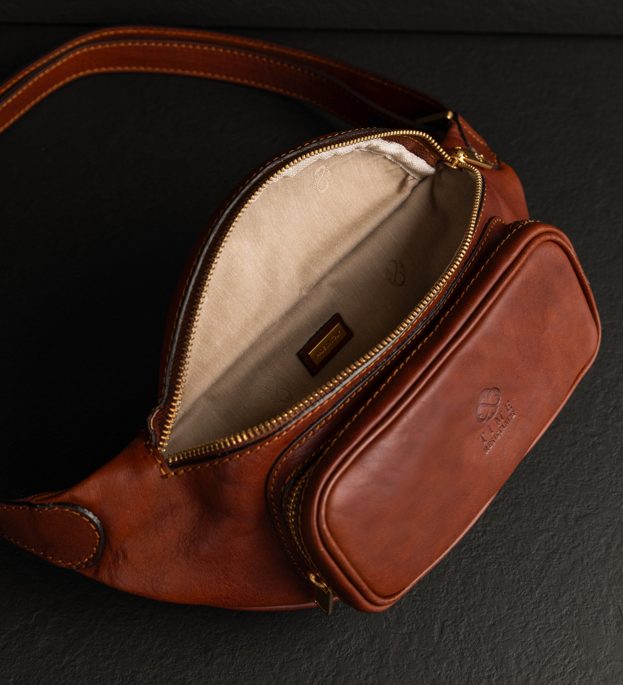 Leather Sling Bag Belly Bag - Independent People