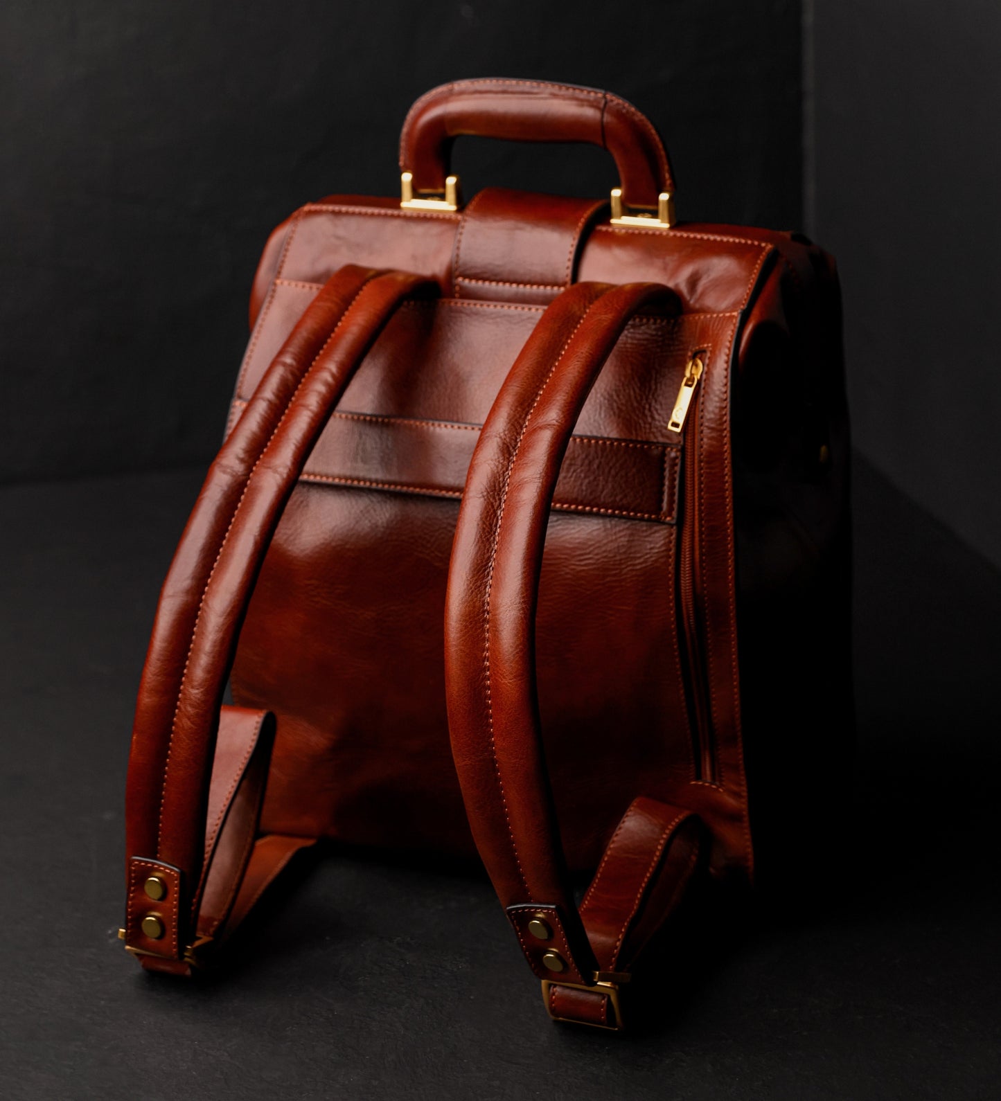 Leather Backpack - A Brief Story of Time