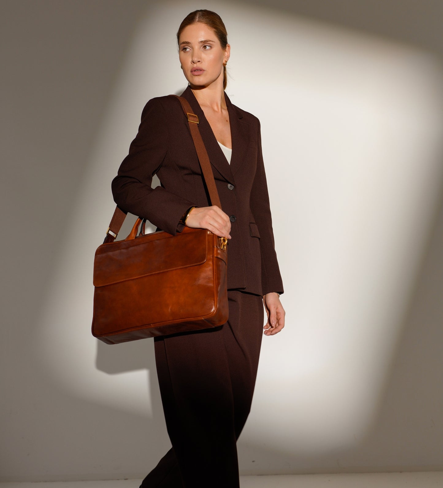 Womens Leather Briefcase Laptop Bag - The Sheltering Sky