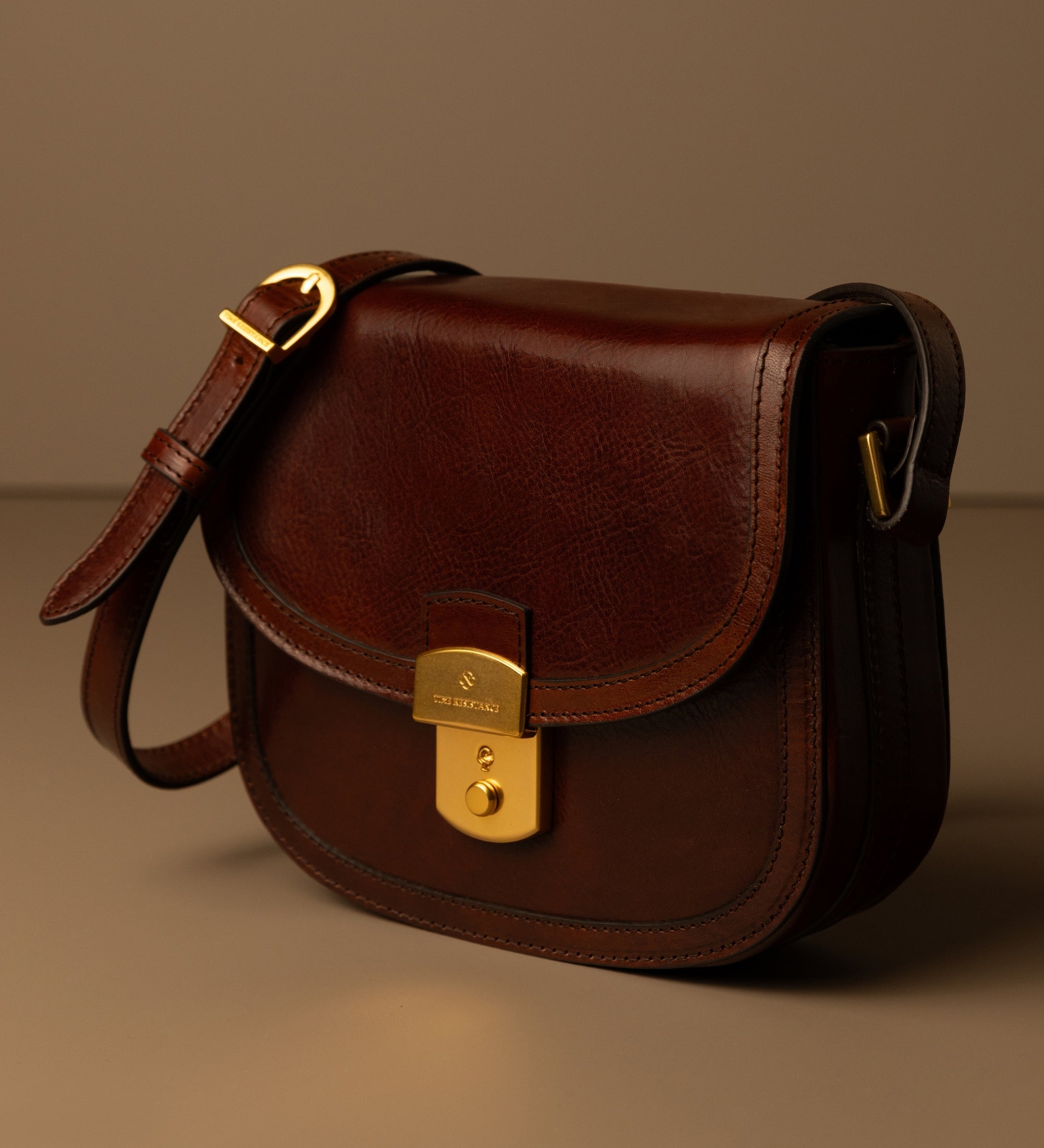 Womens Leather Saddle Bag - Secrets