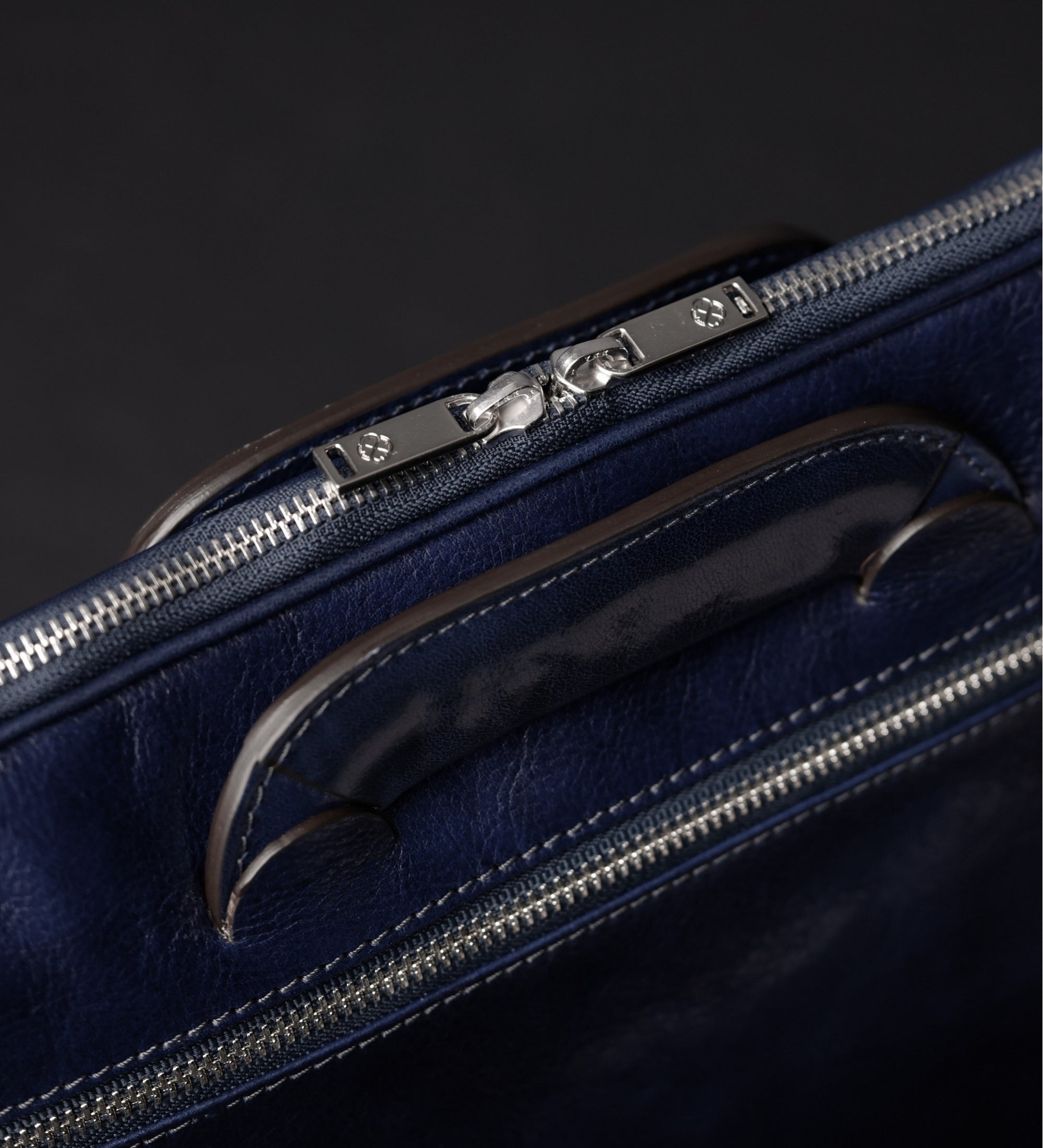 Leather Briefcase Laptop Bag - Brave New World