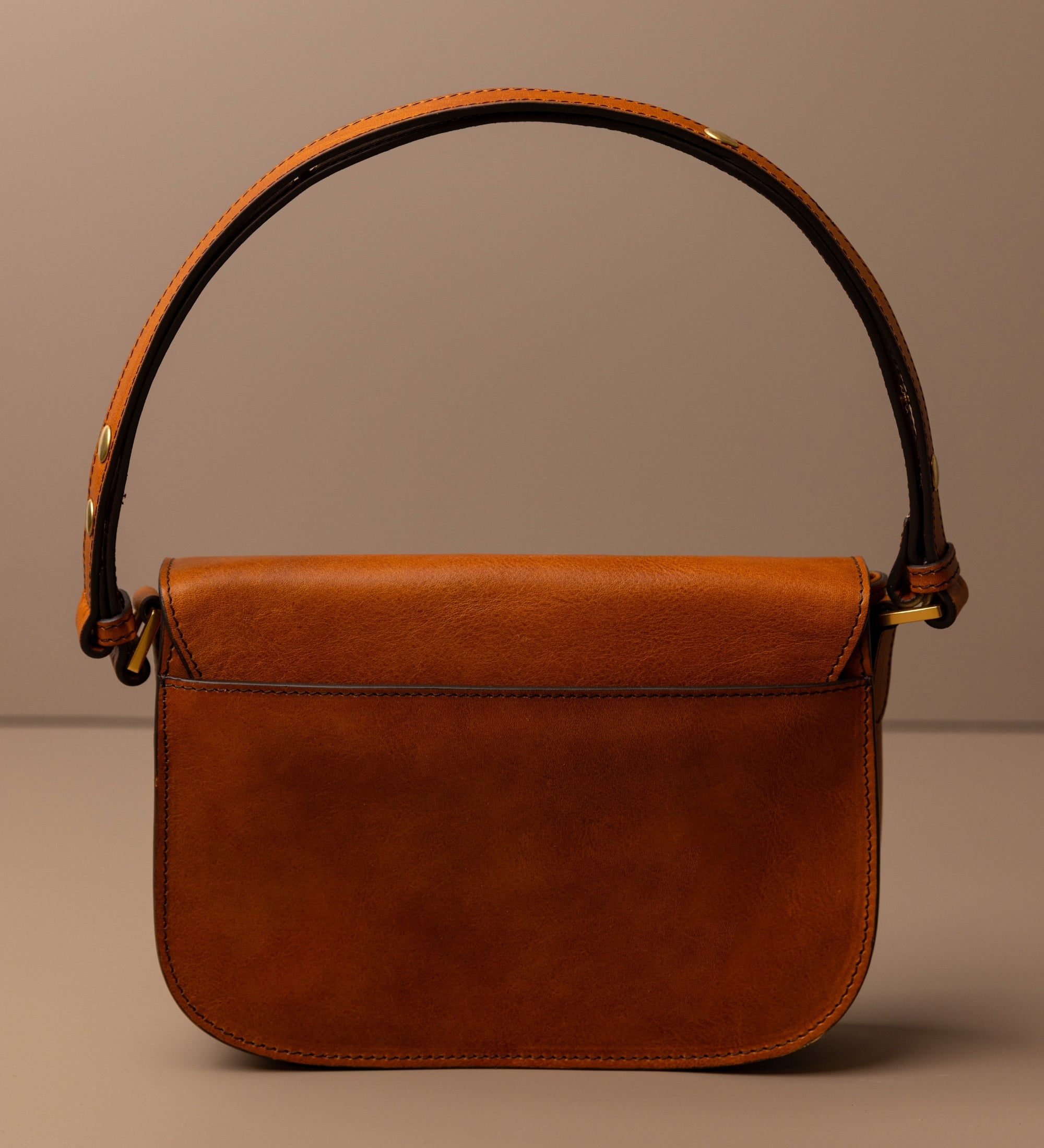 Womens Leather Saddle Bag - Romola