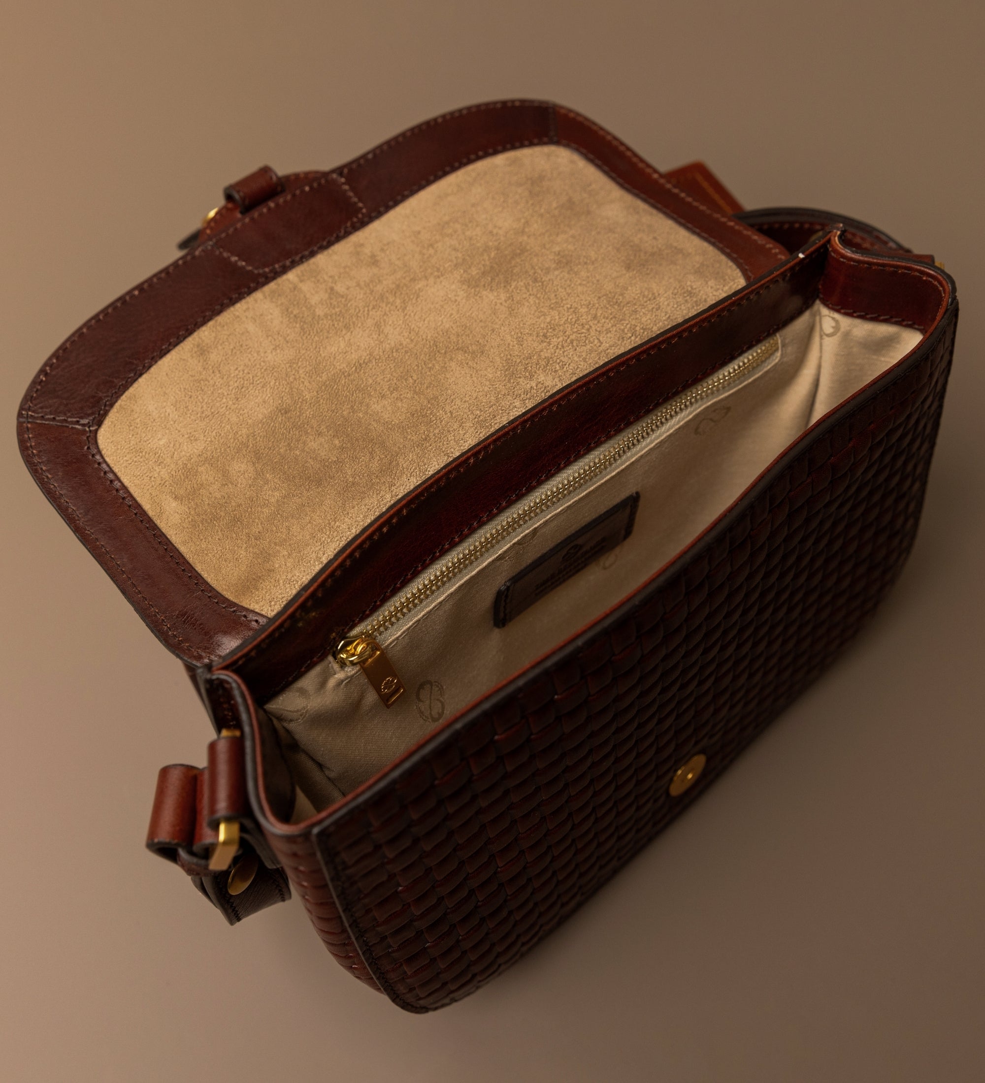 Womens Leather Saddle Bag - Romola