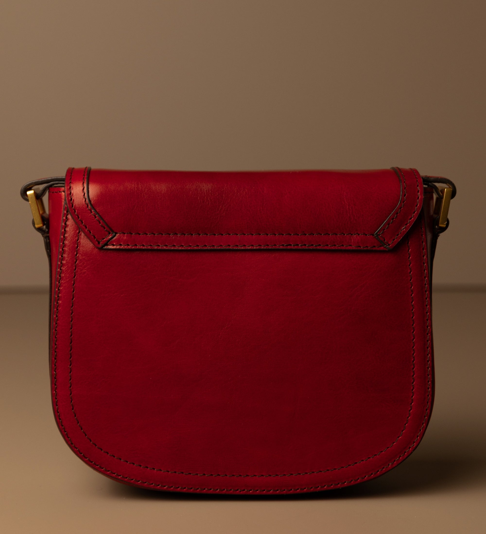 Womens Leather Saddle Bag - Secrets