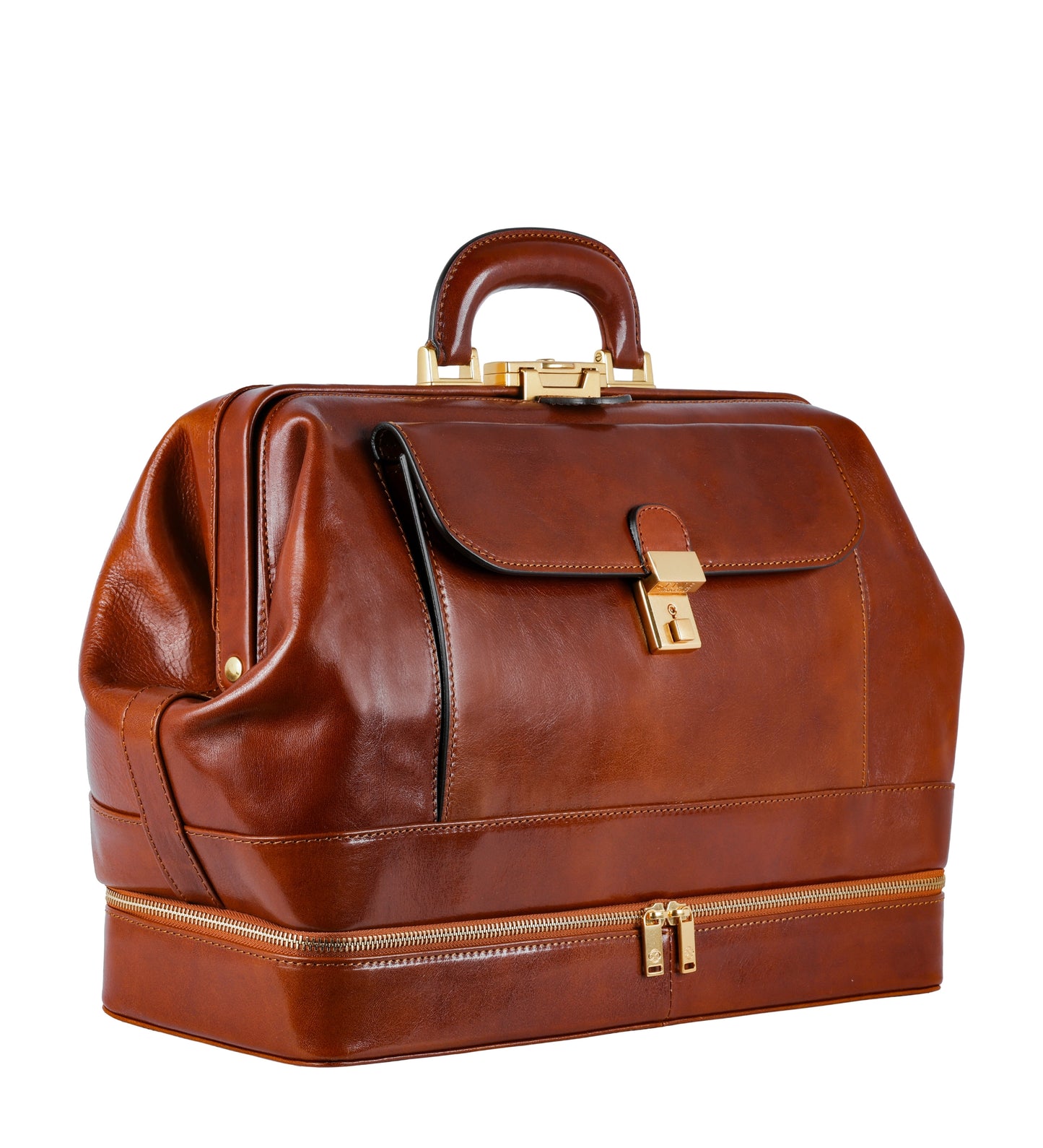 Large Italian Leather Doctor Bag - The Master and Margarita