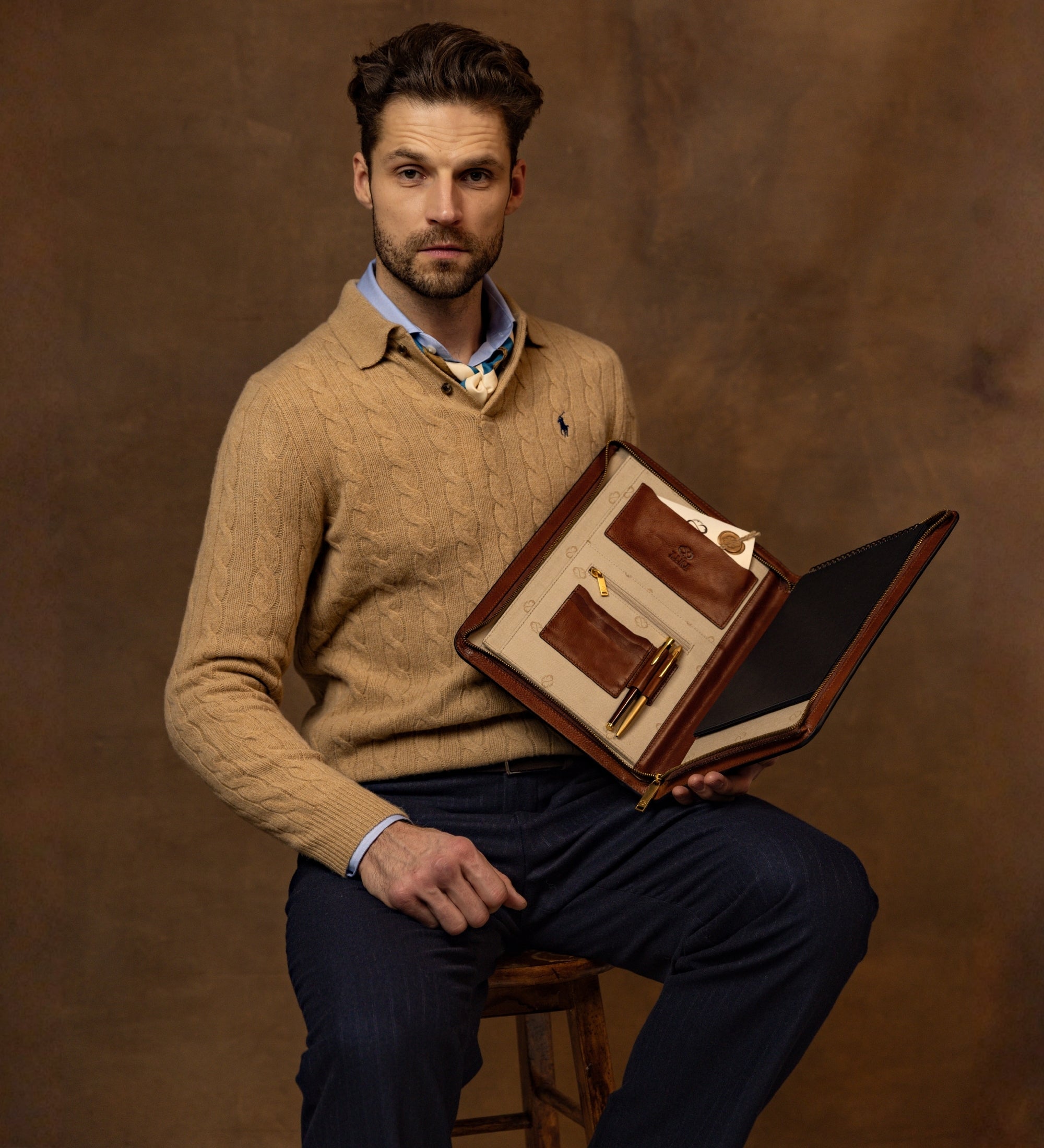 Leather A4 Documents Folder Organizer - Candide