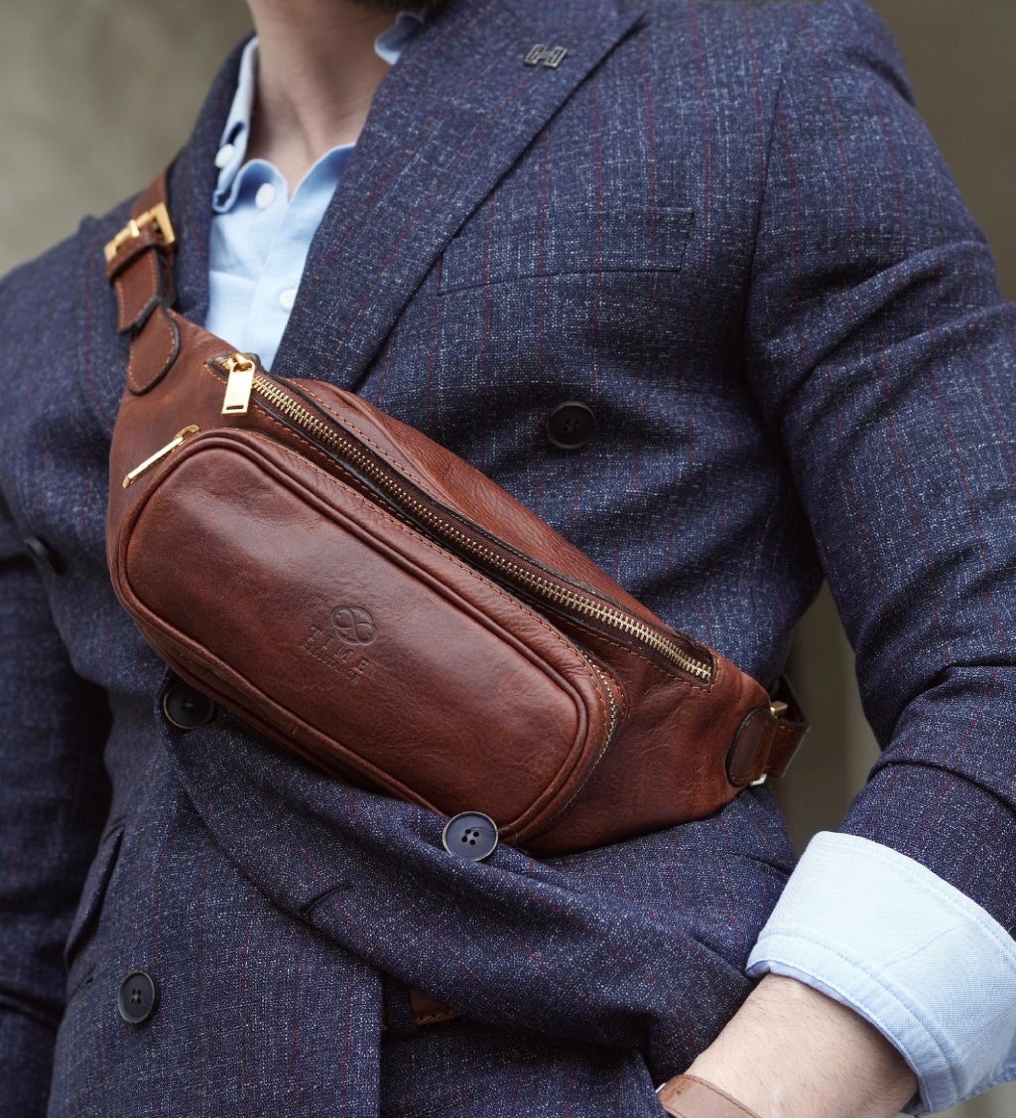 Leather Sling Bag Belly Bag - Independent People