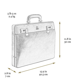 Leather Attaché Case Briefcase - Vendetta