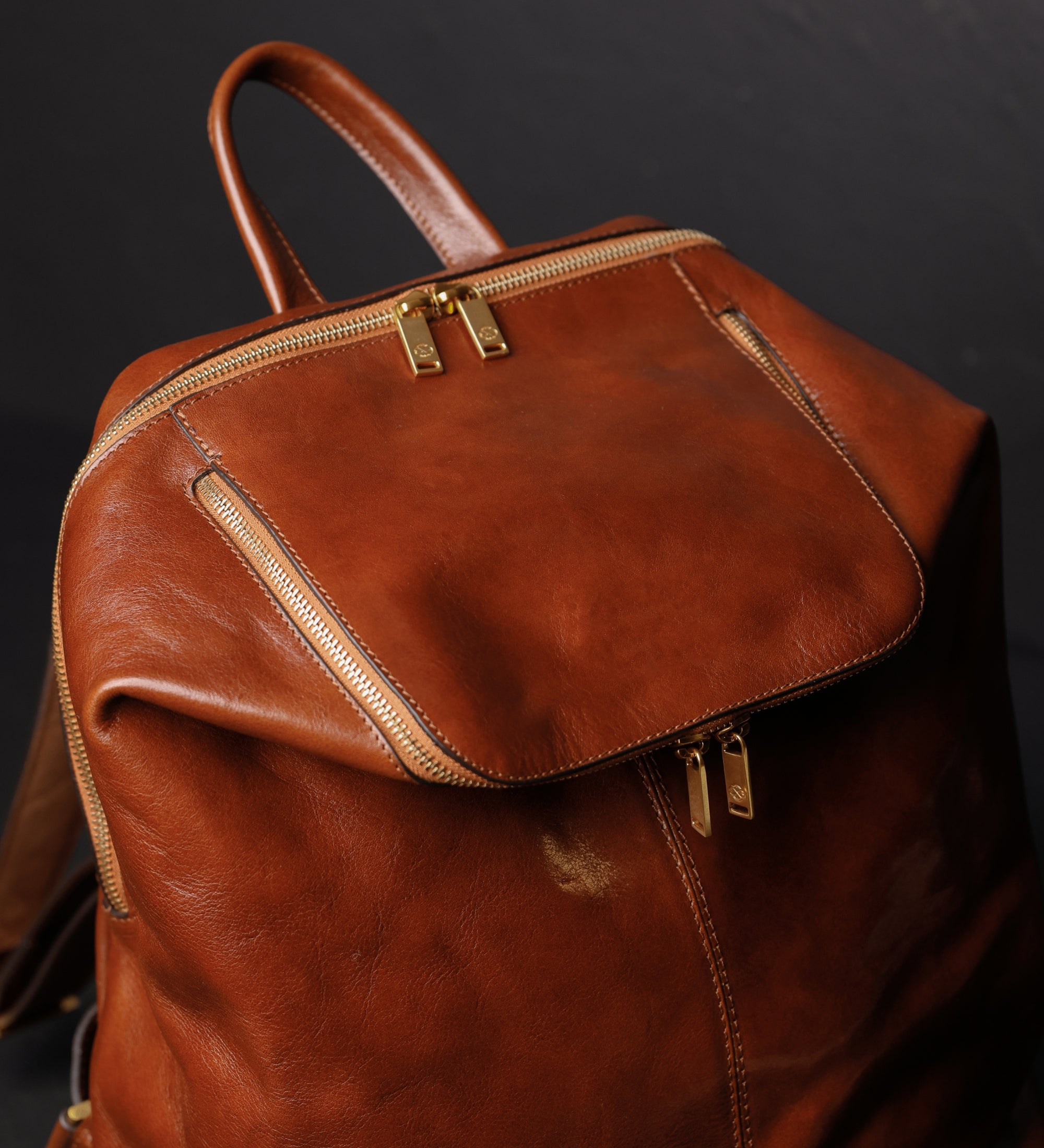 Leather Backpack - A Bend in the River