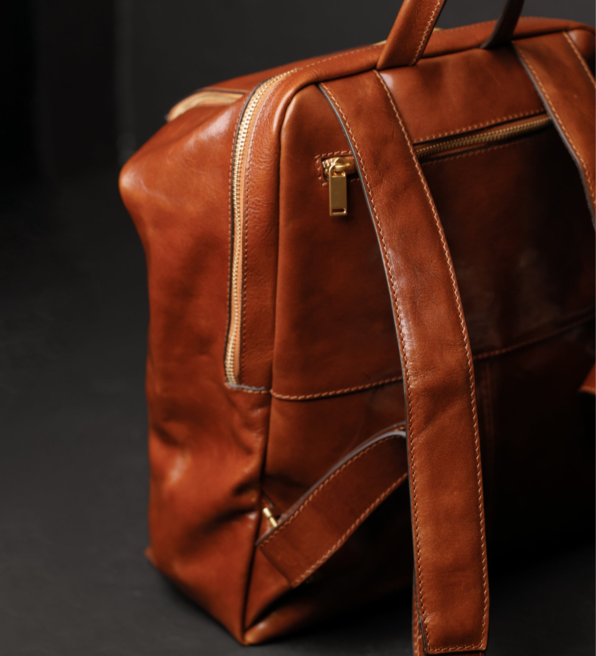 Leather Backpack - A Bend in the River