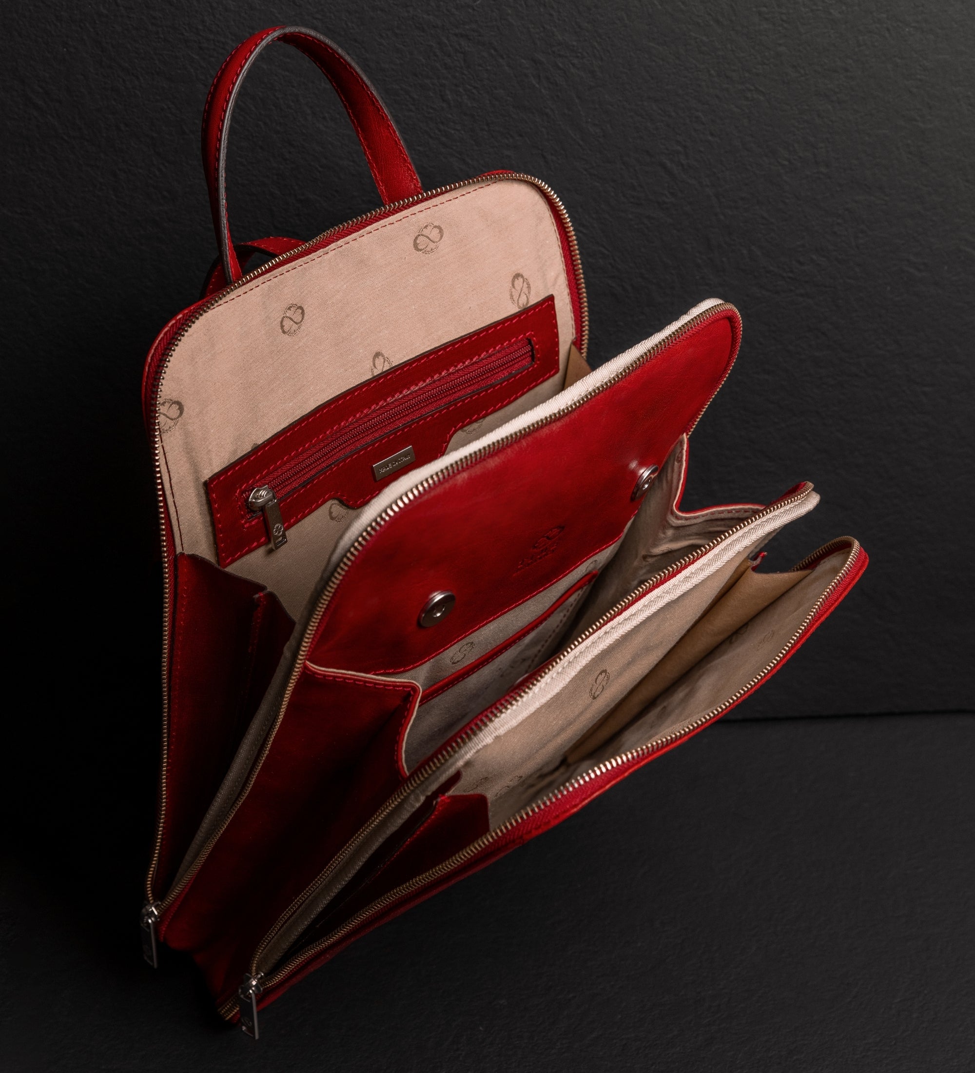 Womens Convertible Leather Backpack Shoulder Bag - Clarissa