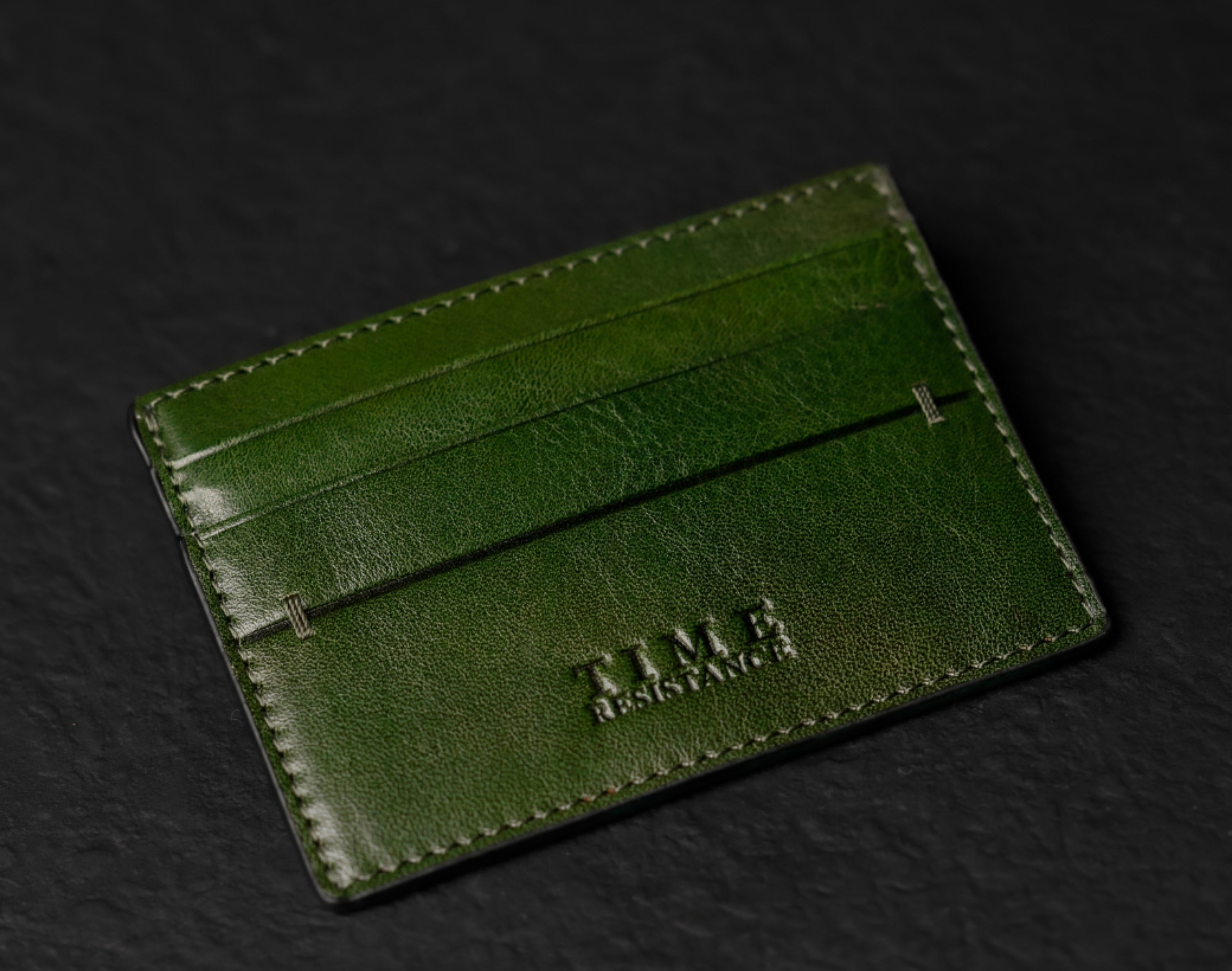 Full-grain leather card case